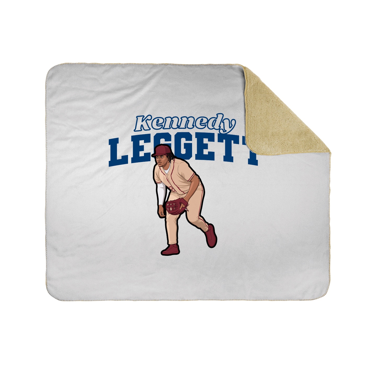 Throw Blanket — Name Arch in White