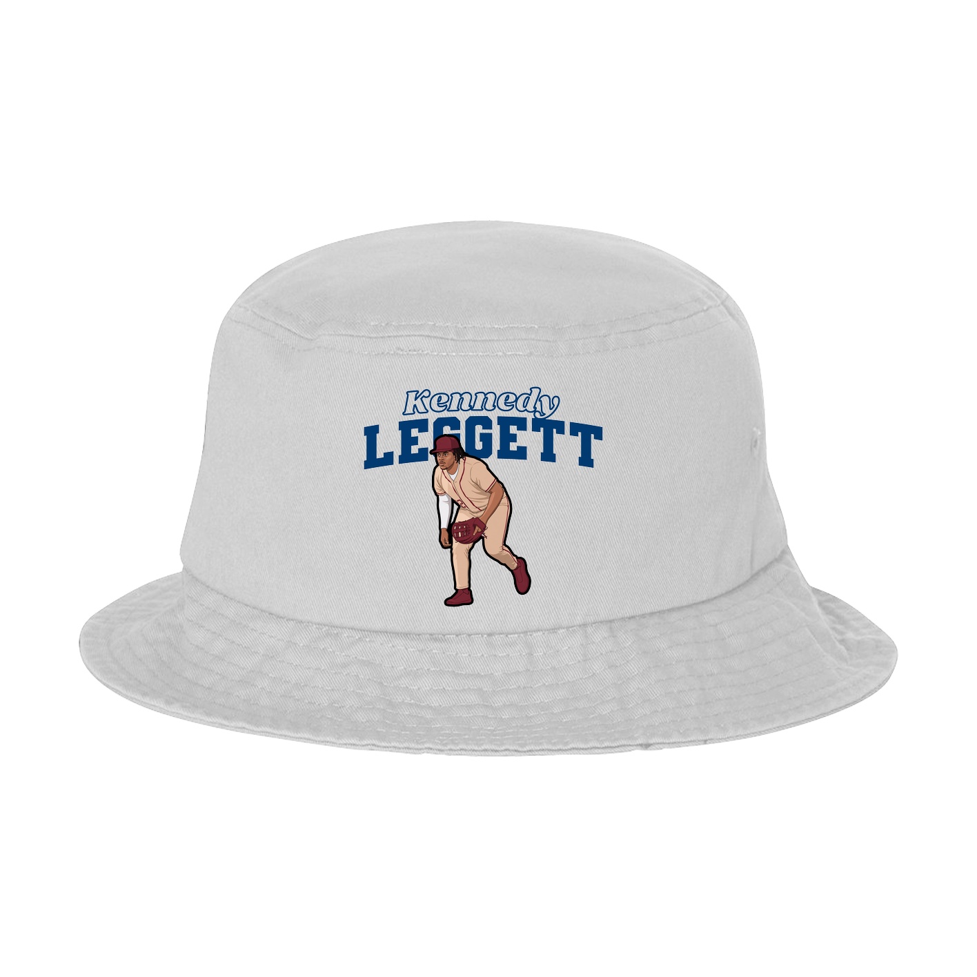 Bucket Cap — Name Arch in White