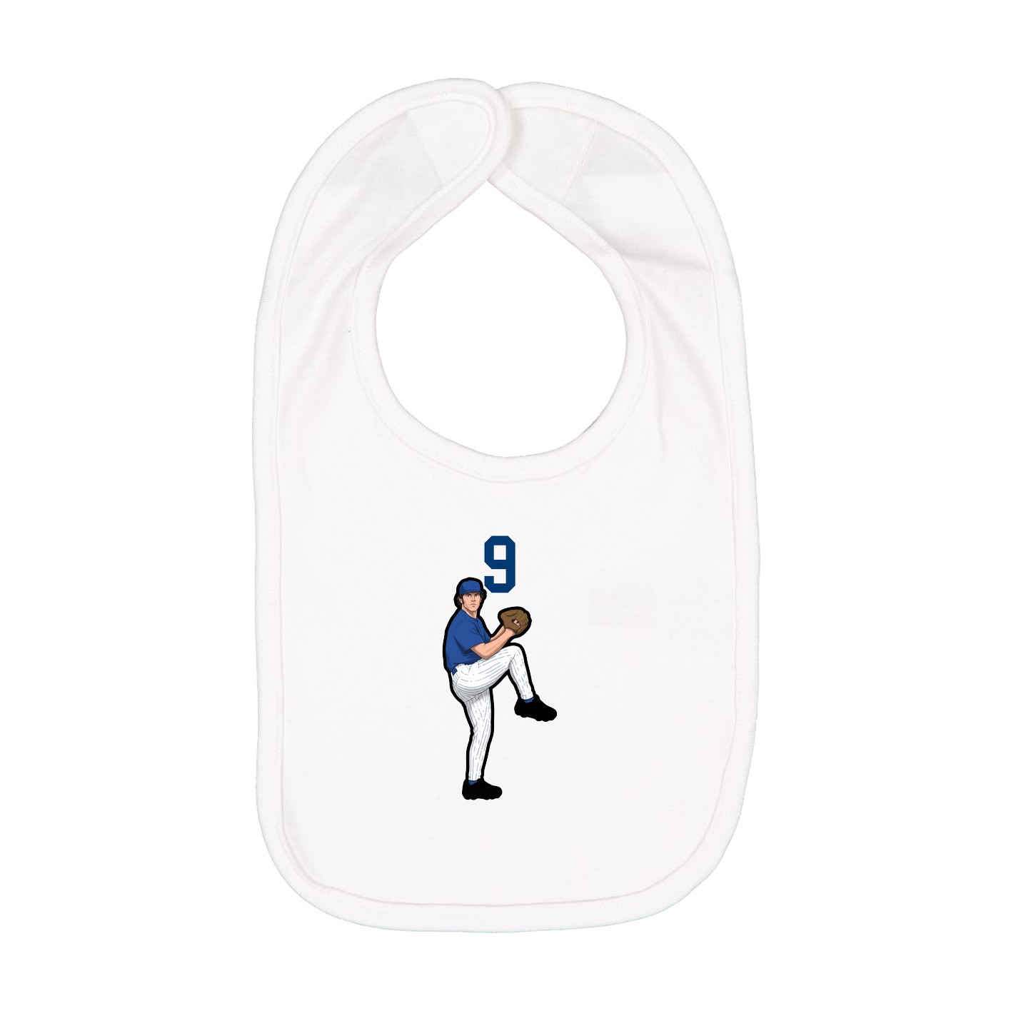 Infant Bib — Number Top in White