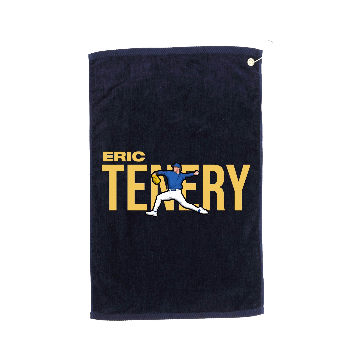 Golf Towel — Player Name in Navy