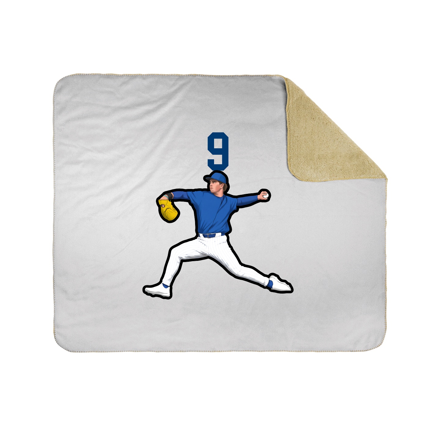 Throw Blanket — Number Top in White