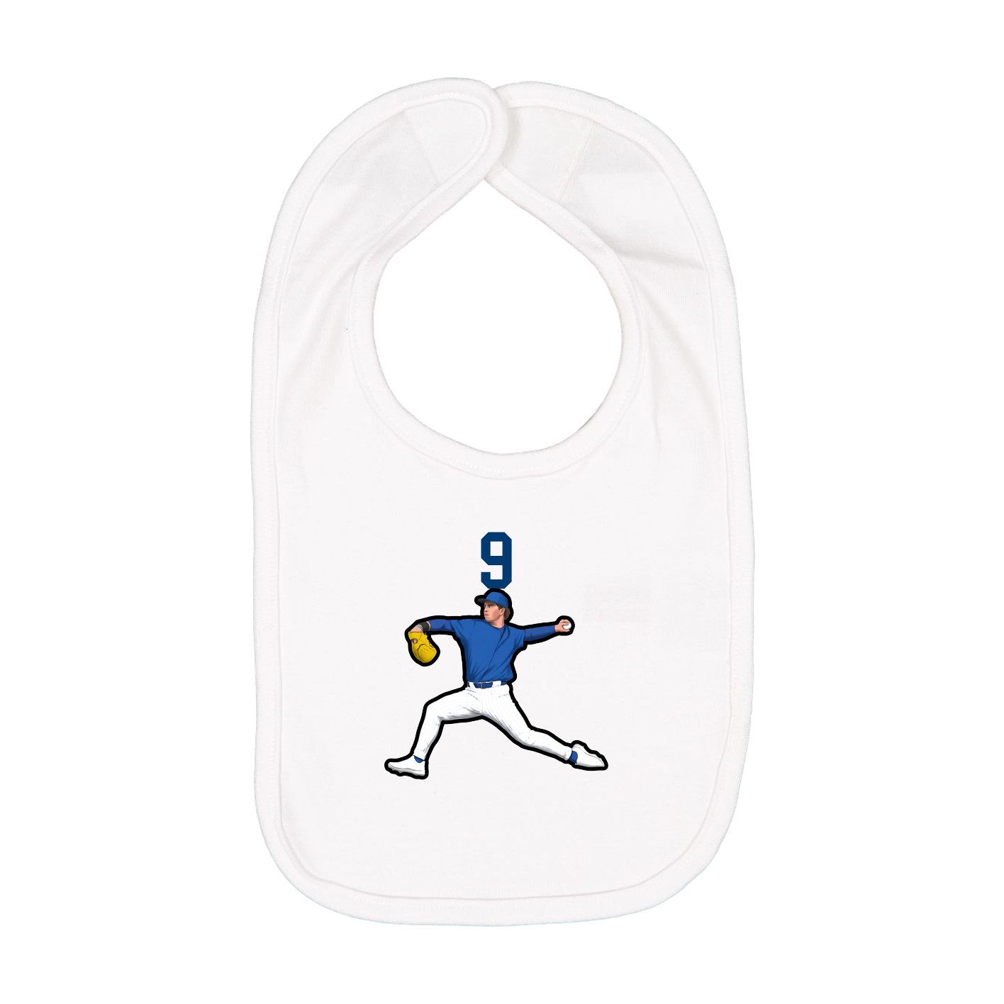 Infant Bib — Number Top in White