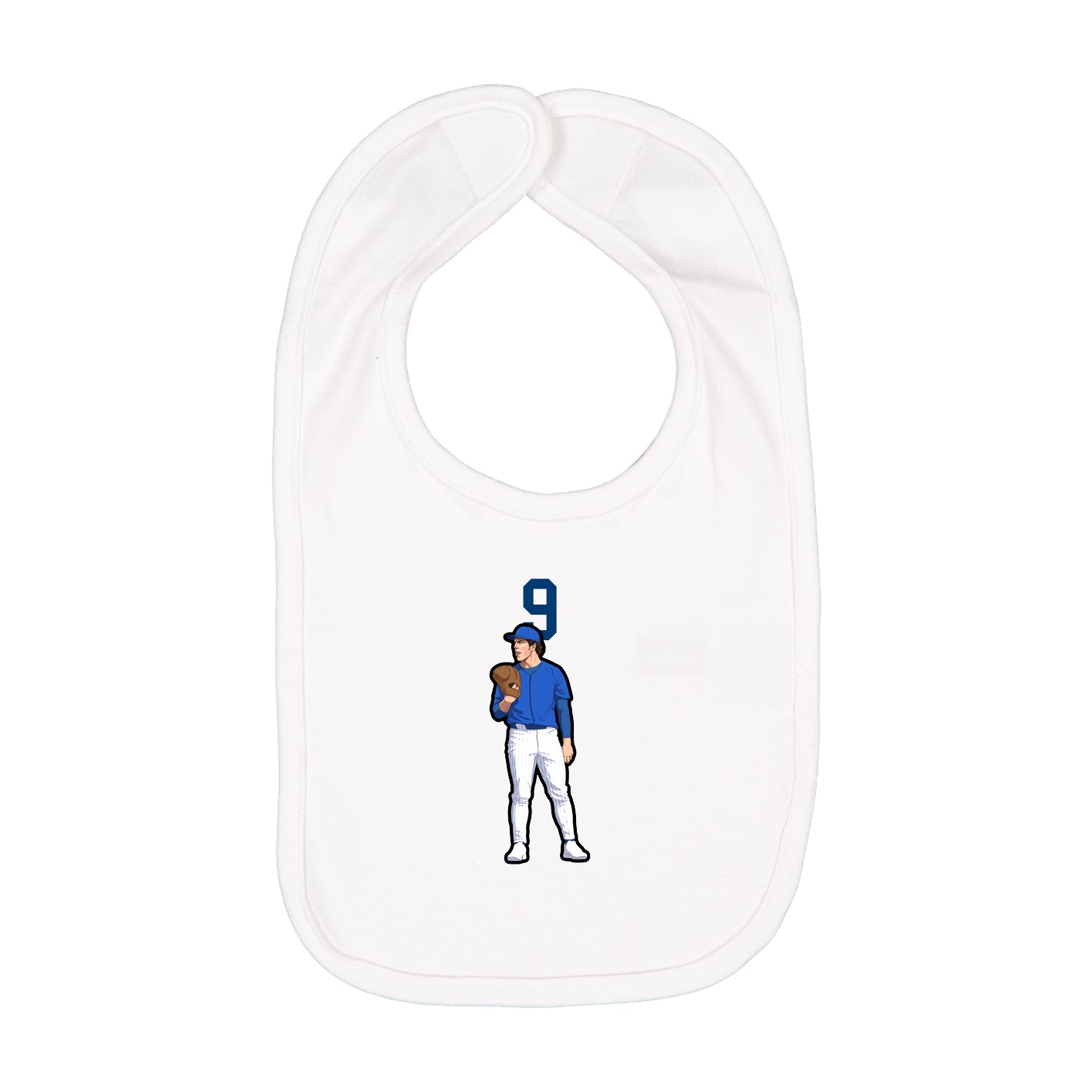 Infant Bib — Number Top in White