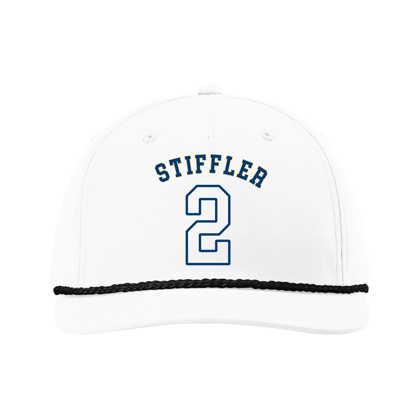 Five-Panel Classic Rope Cap — Shirsey Arch in White