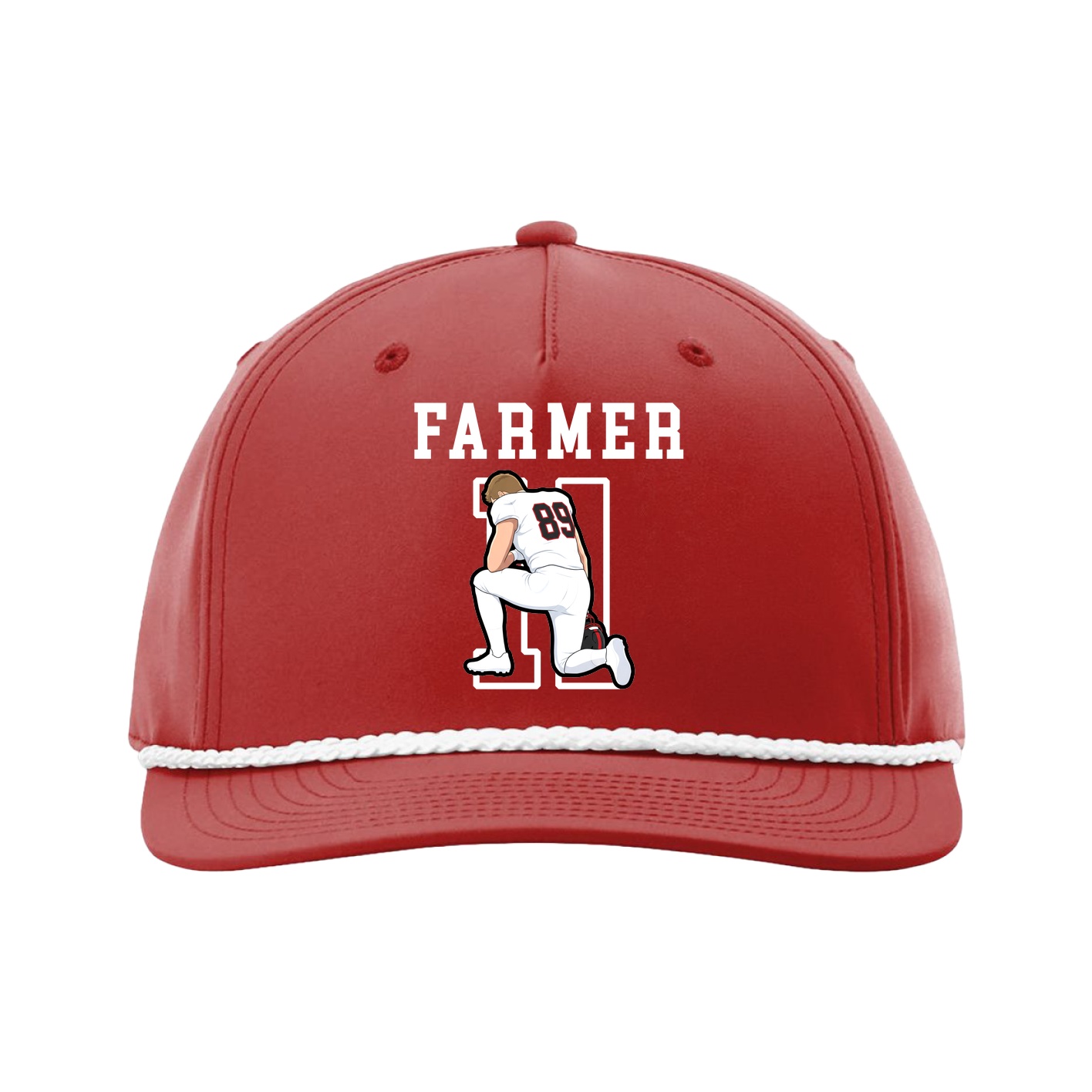 Five-Panel Classic Rope Cap — Shirsey in Red