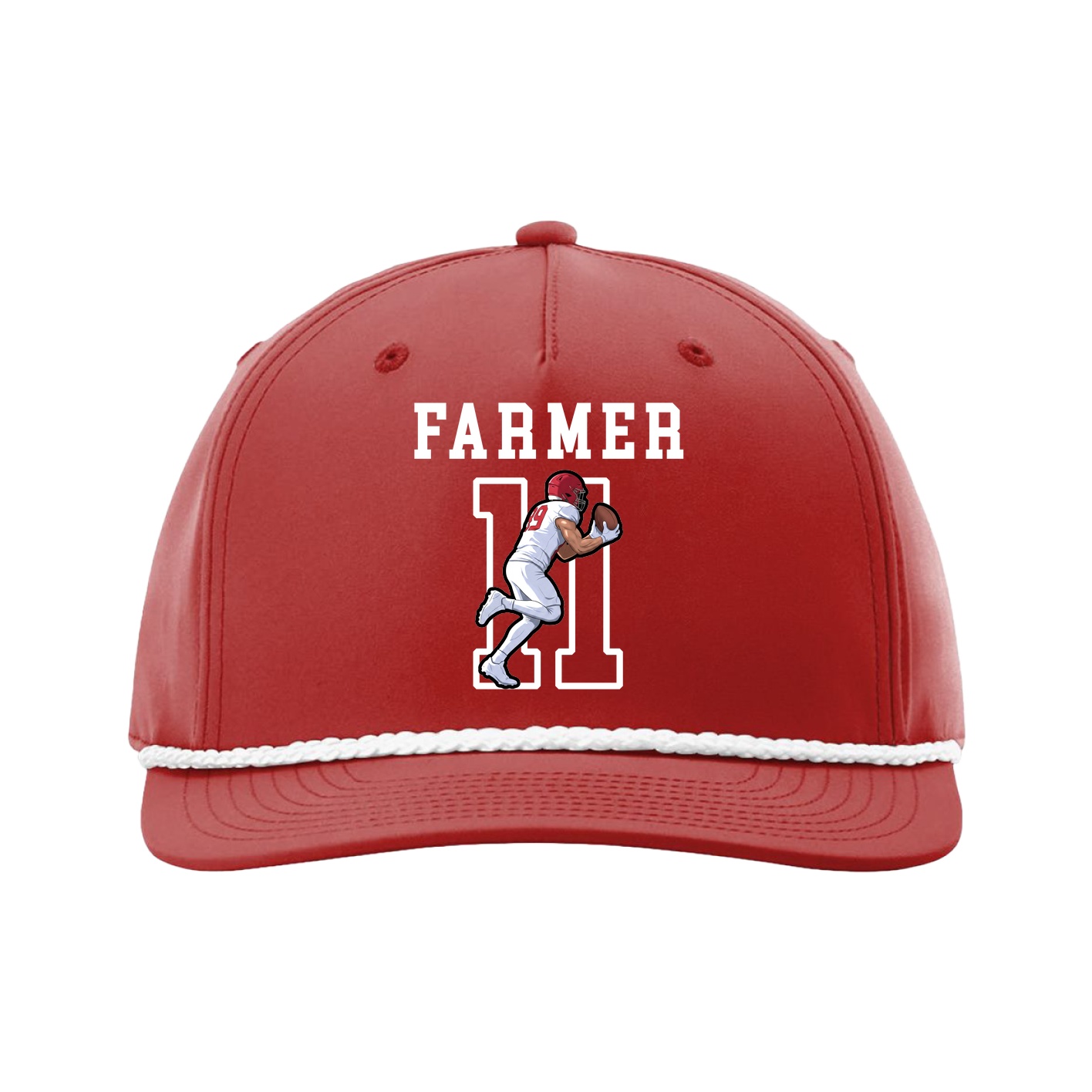 Five-Panel Classic Rope Cap — Shirsey in Red