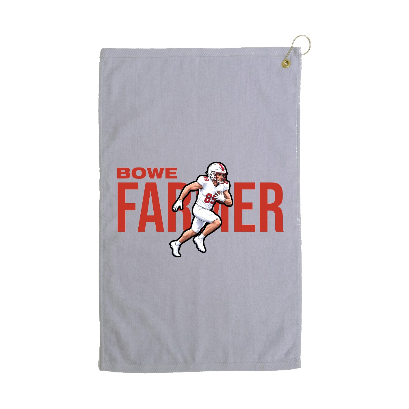Golf Towel — Player Name in Grey