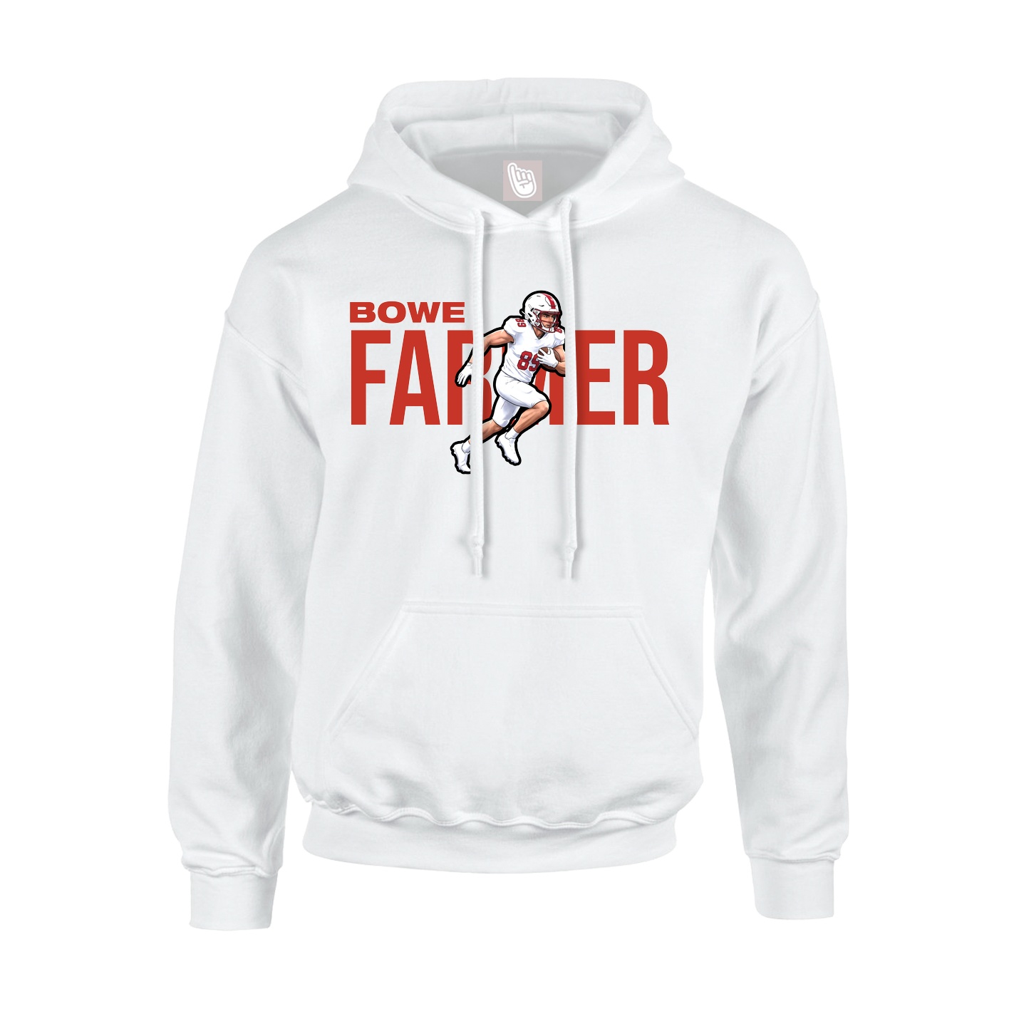 Youth Hoodie — Player Name in White