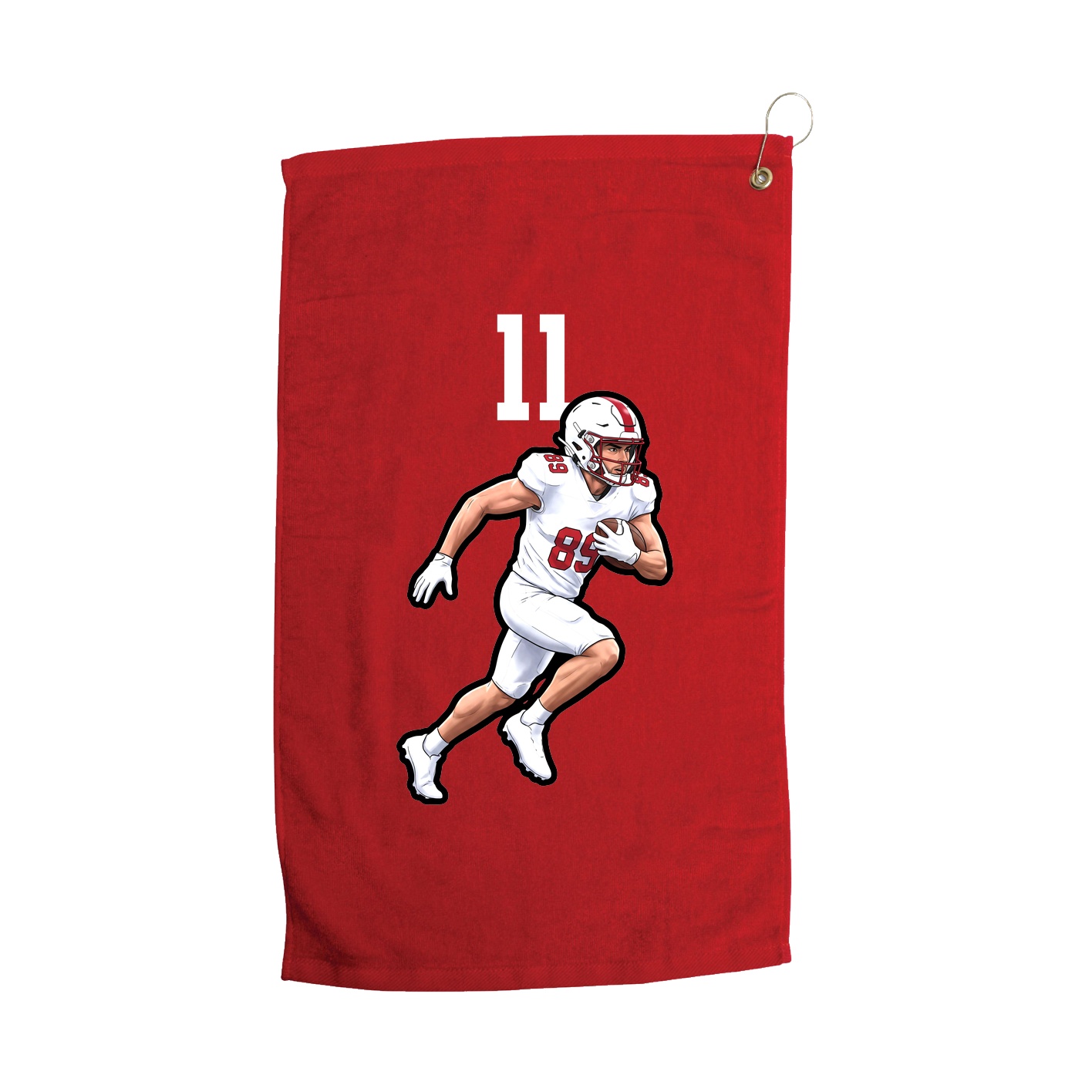 Golf Towel — Number Top in Red