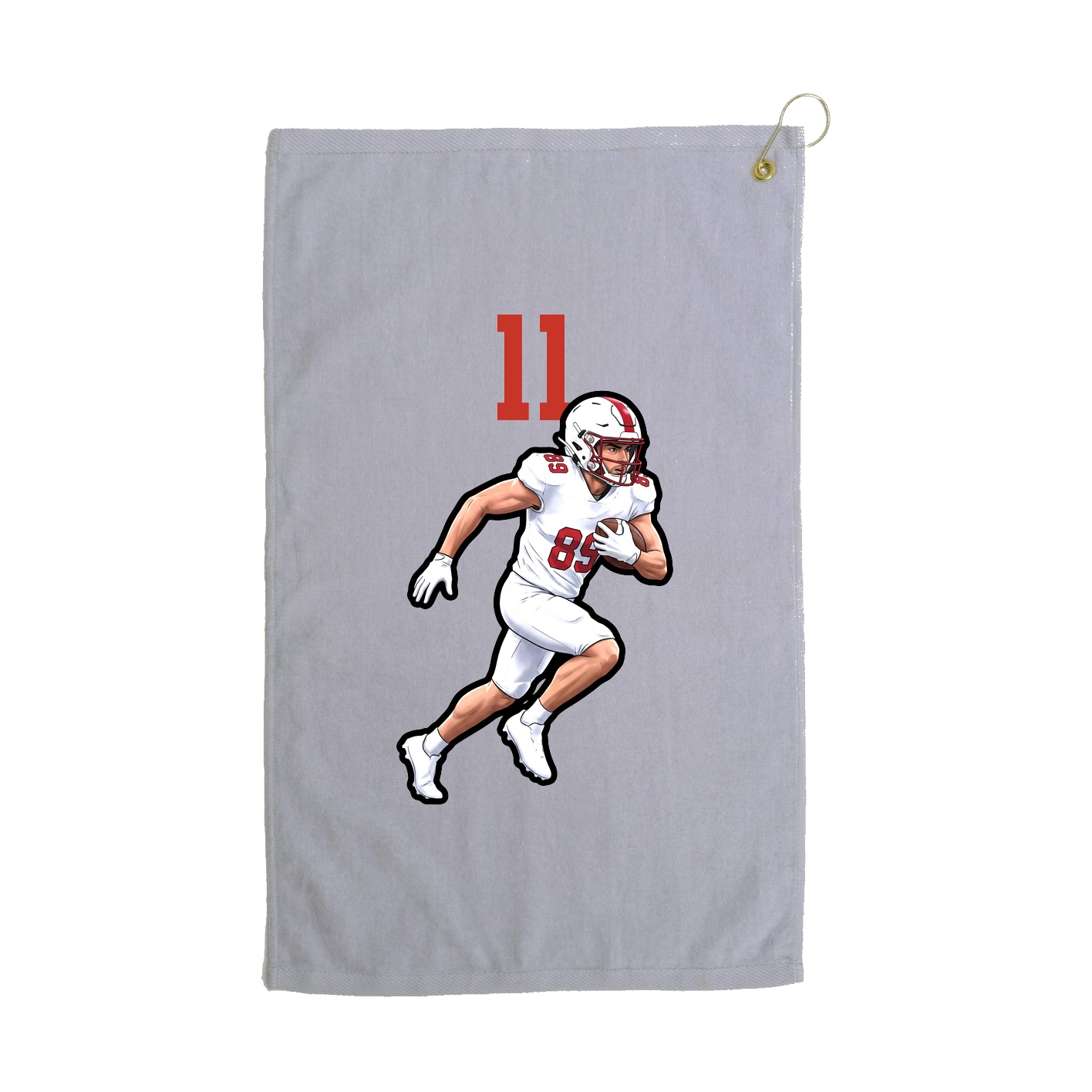 Golf Towel — Number Top in Grey