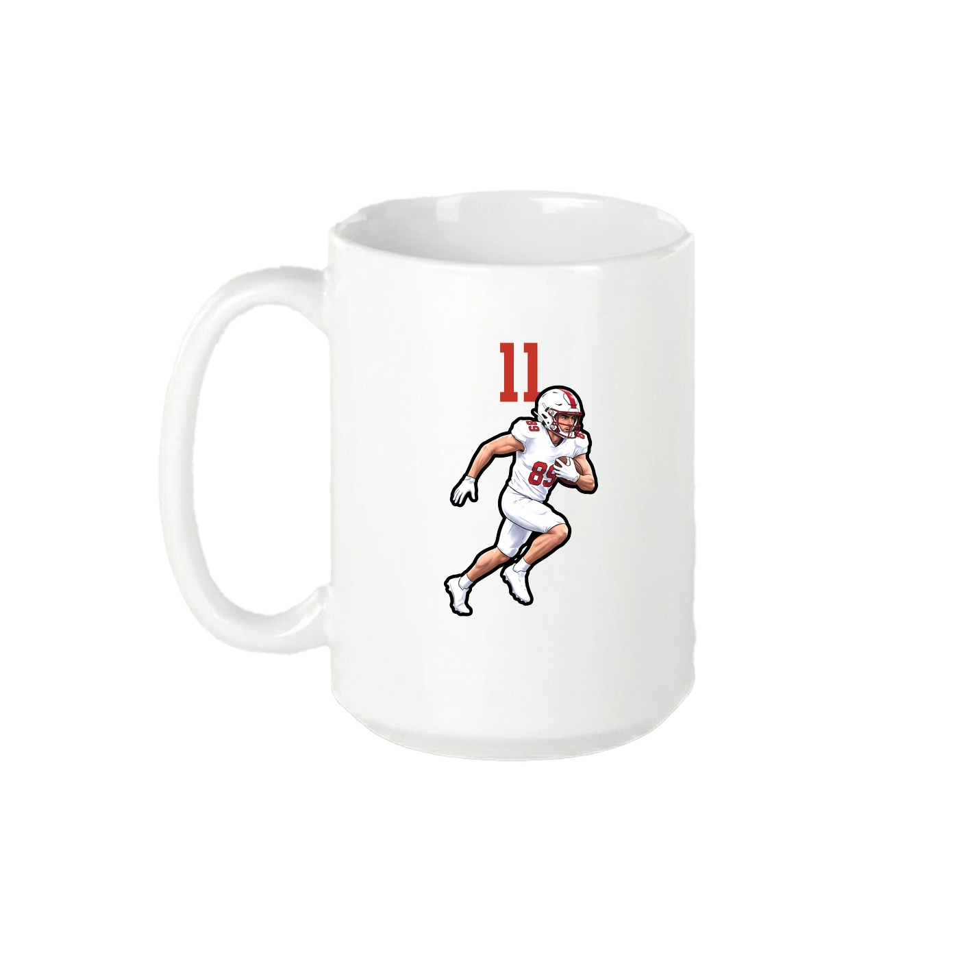 15oz Coffee Mug — Number Top in White