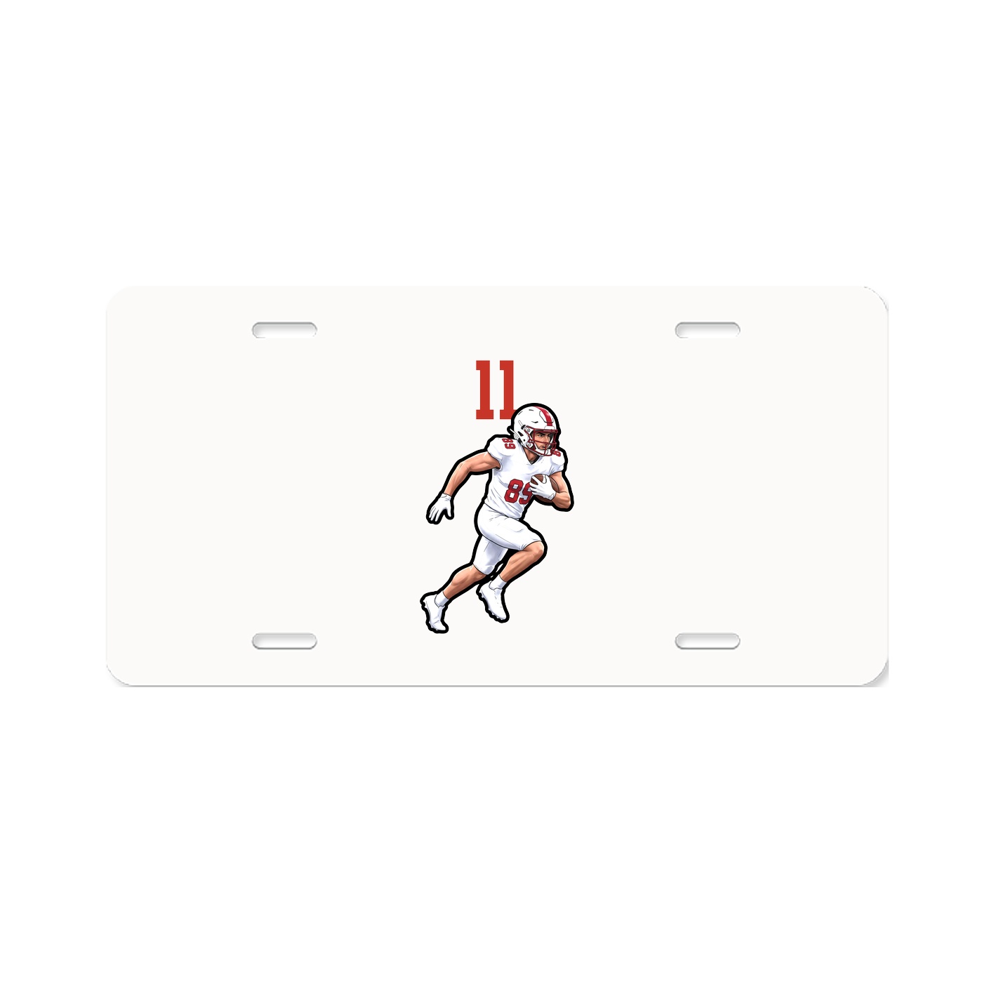 License Plate — Number Top in Classic