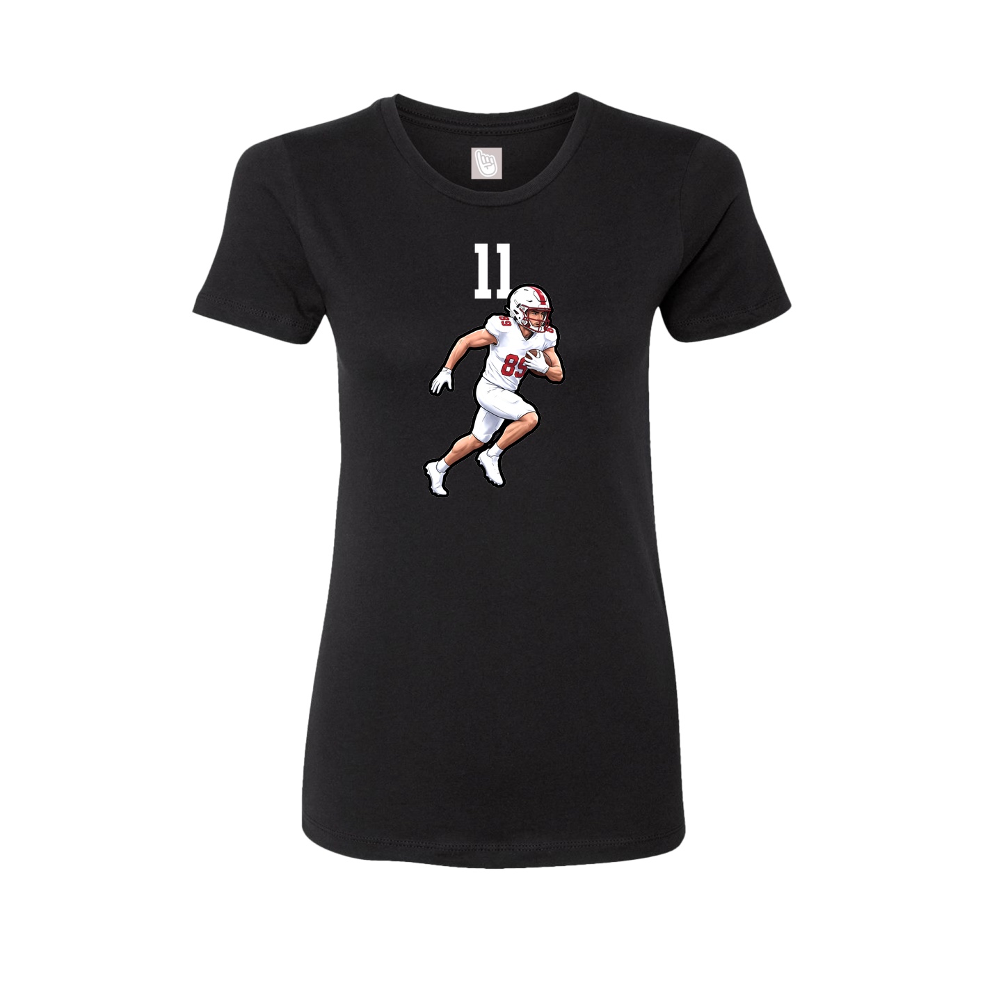 Womens Tee — Number Top in Black
