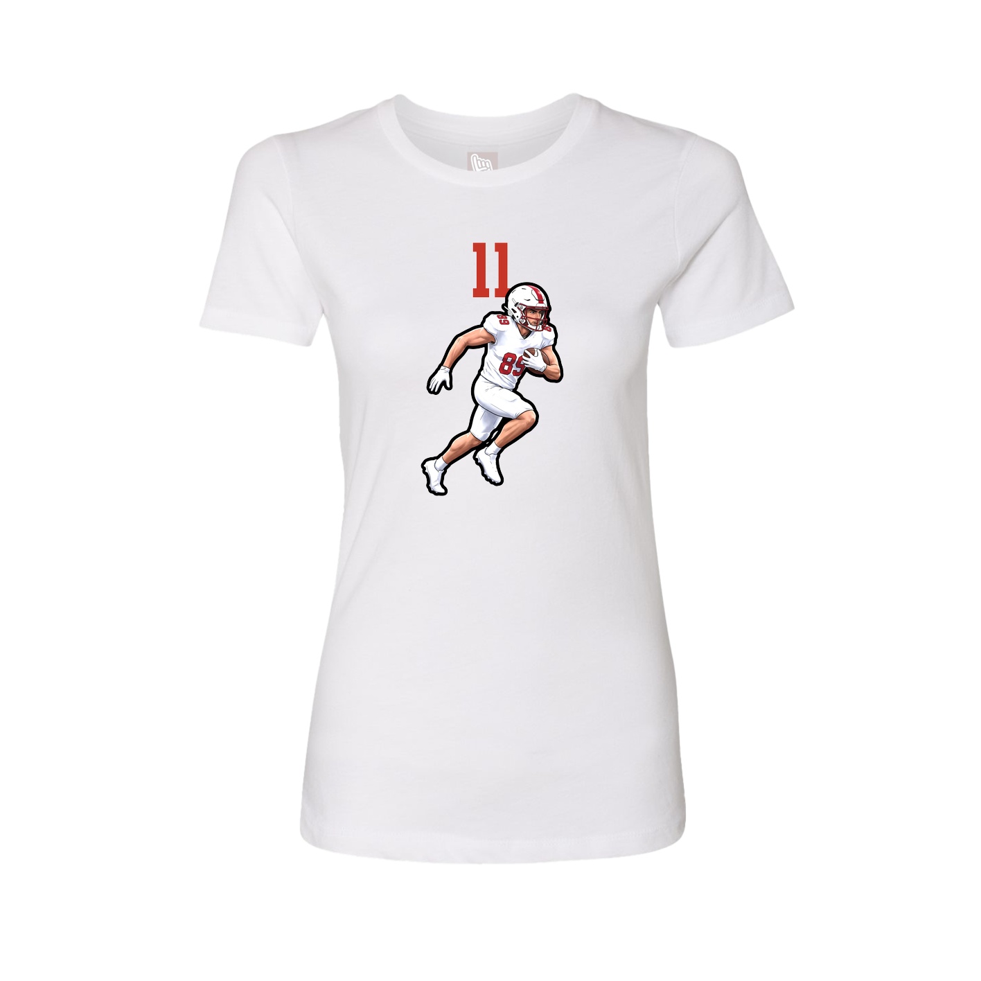 Womens Tee — Number Top in White