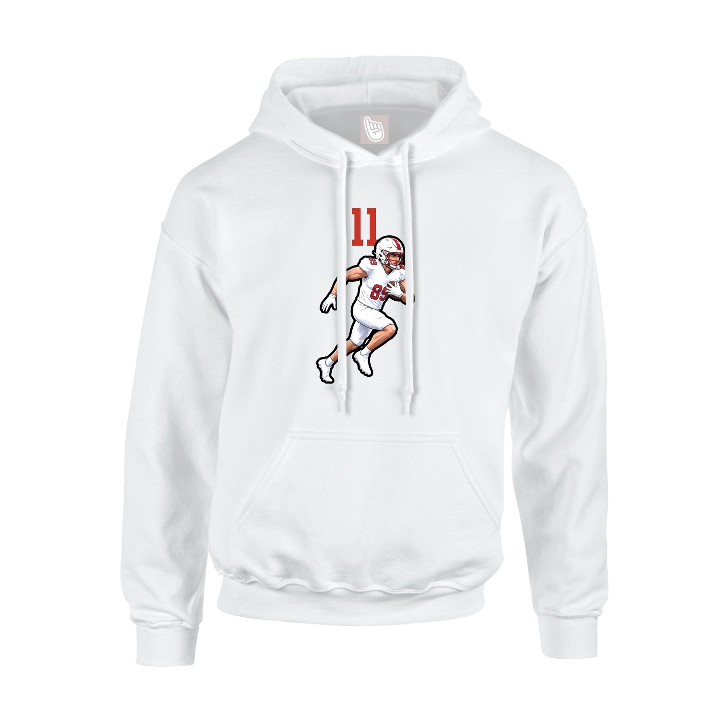 Hoodie — Number Top in White