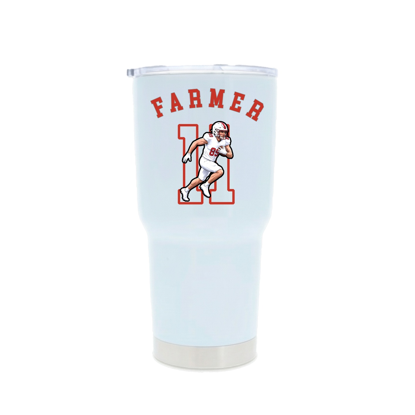 30oz Stainless Steel Tumbler — Shirsey Arch in White