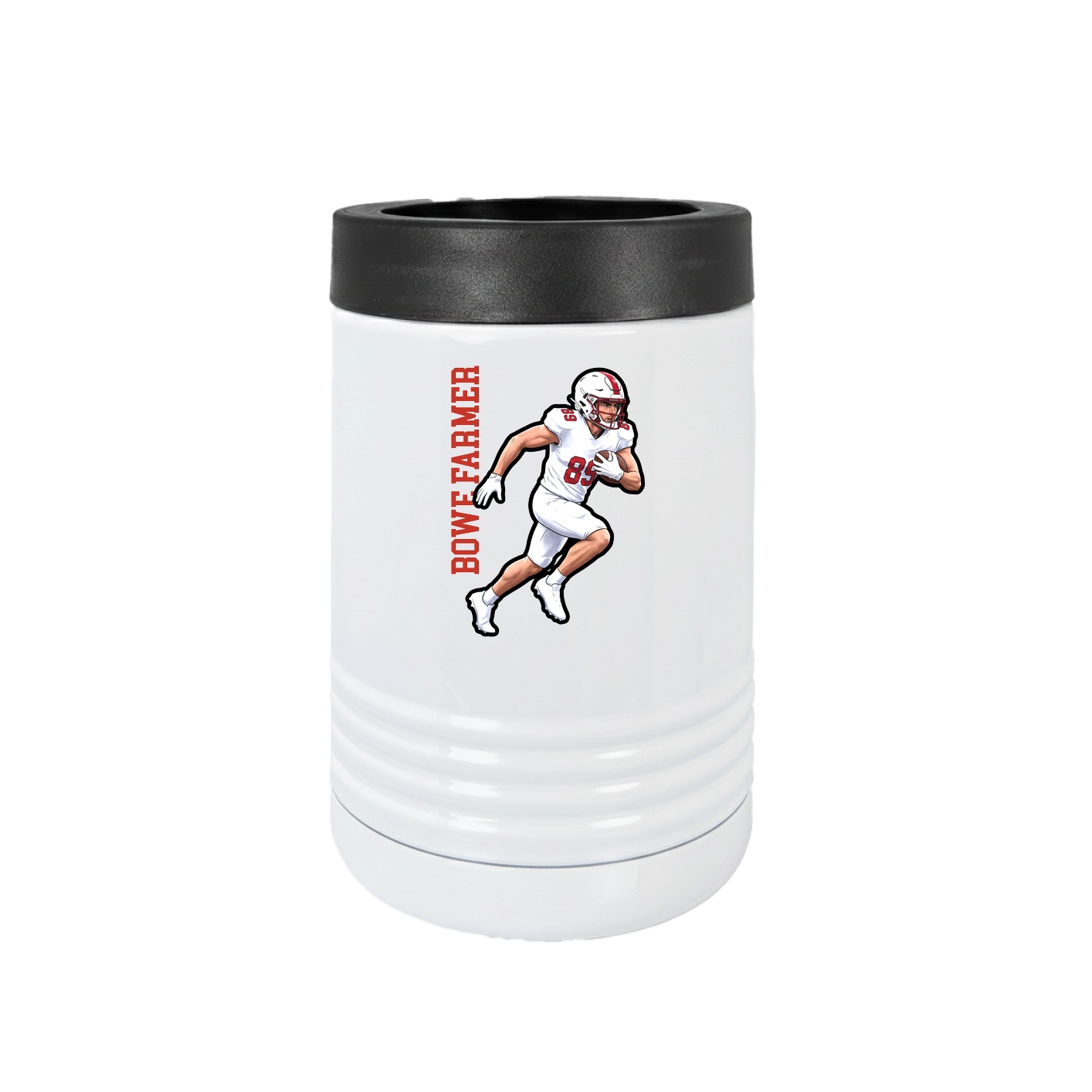 Beverage Holder — Name Vertical in White
