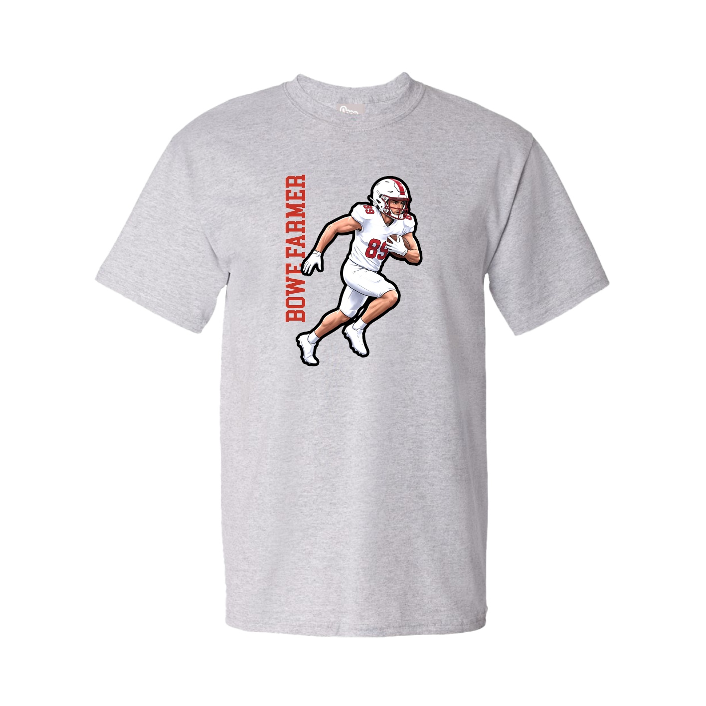 Tee — Name Vertical in Grey