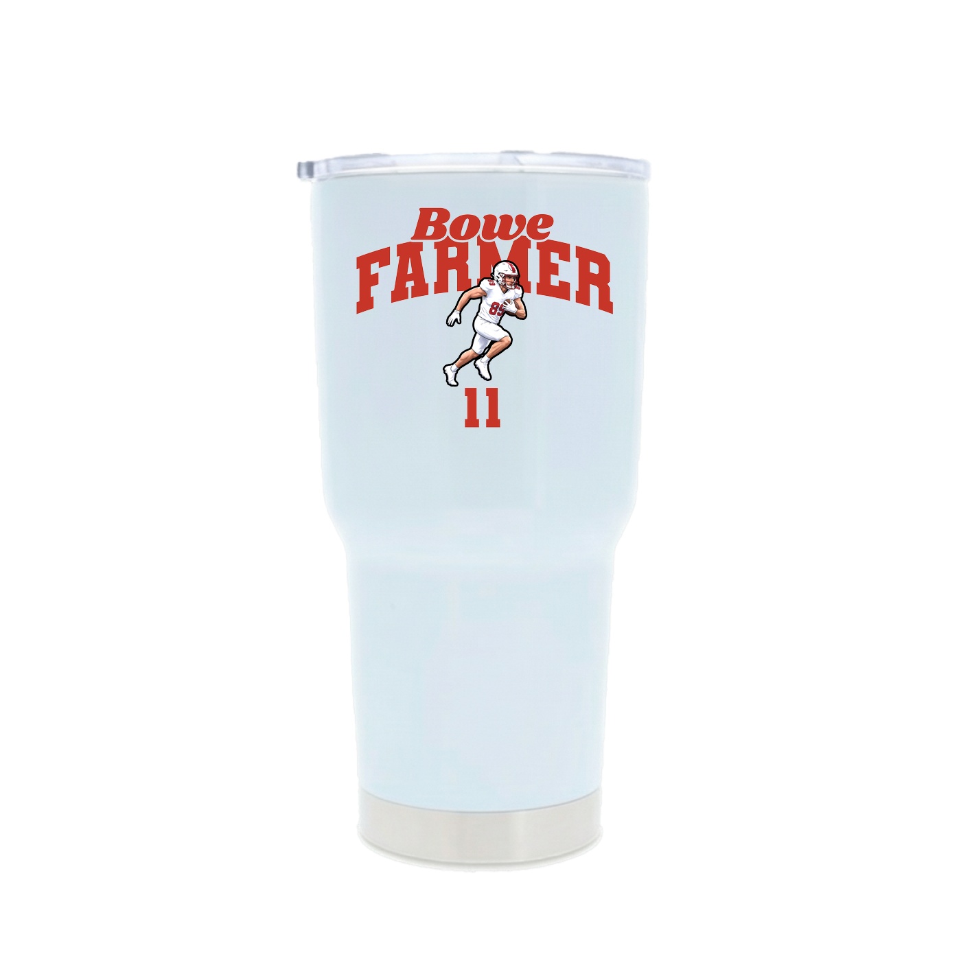 30oz Stainless Steel Tumbler — Signature Arch in White
