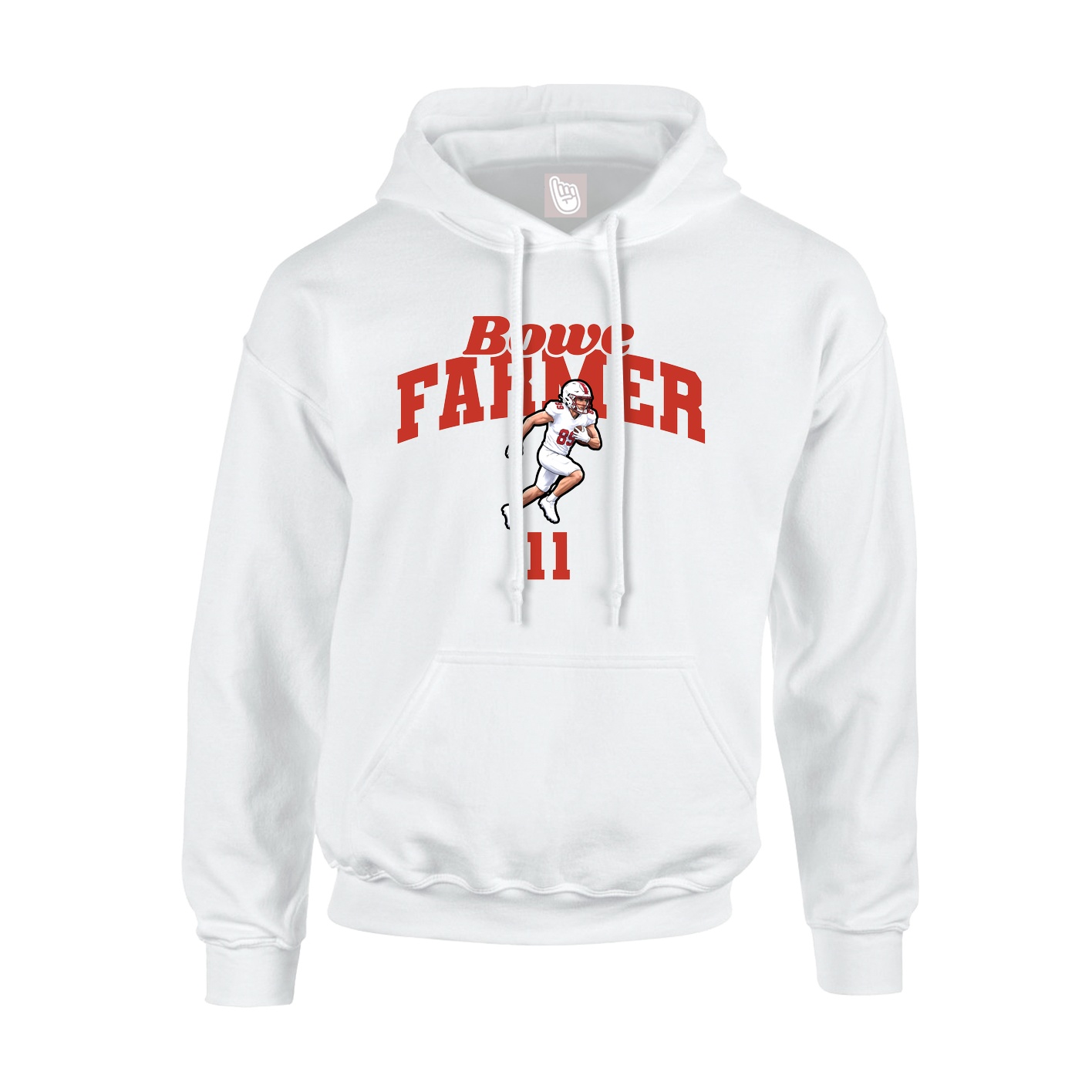 Hoodie — Signature Arch in White