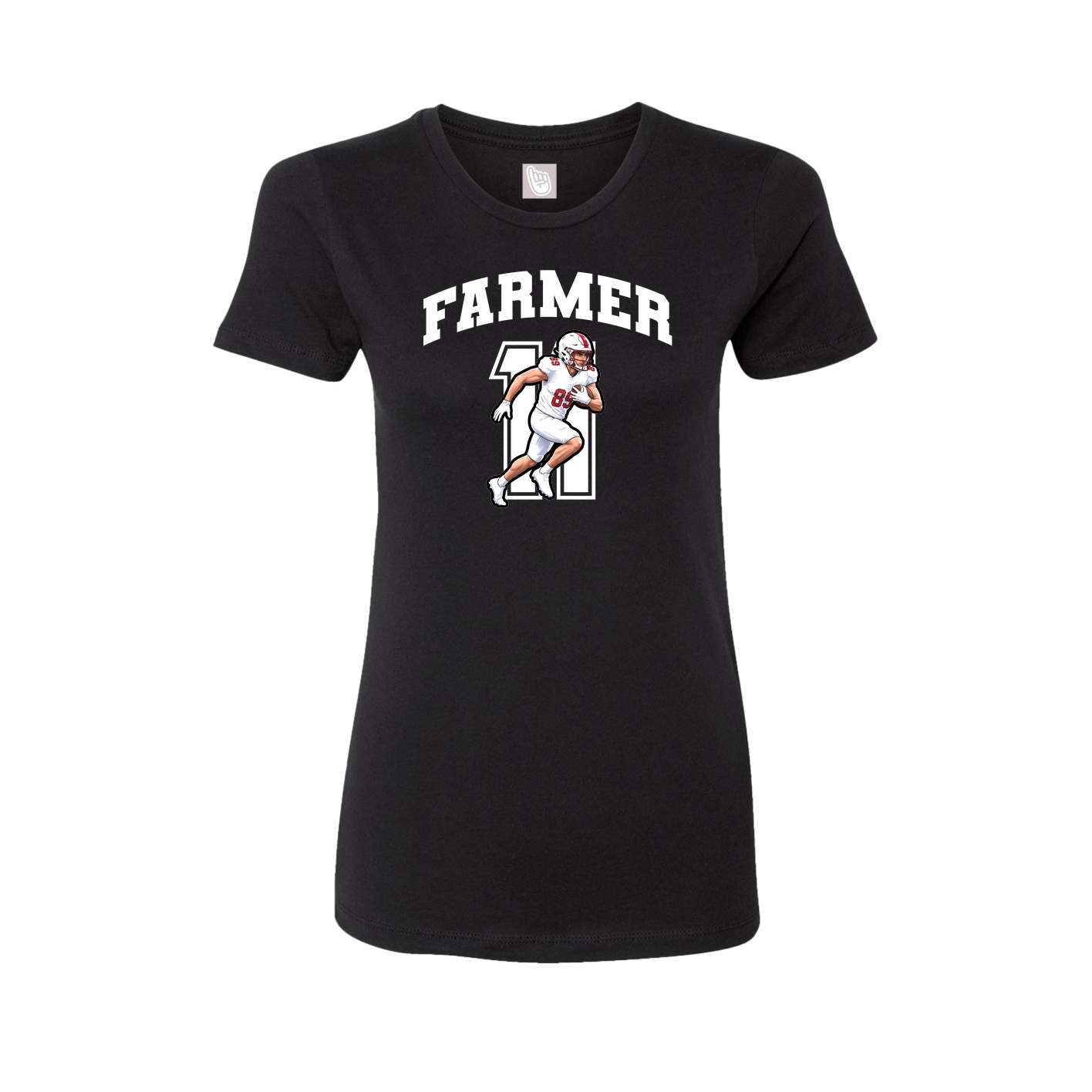 Womens Tee — Number in Black