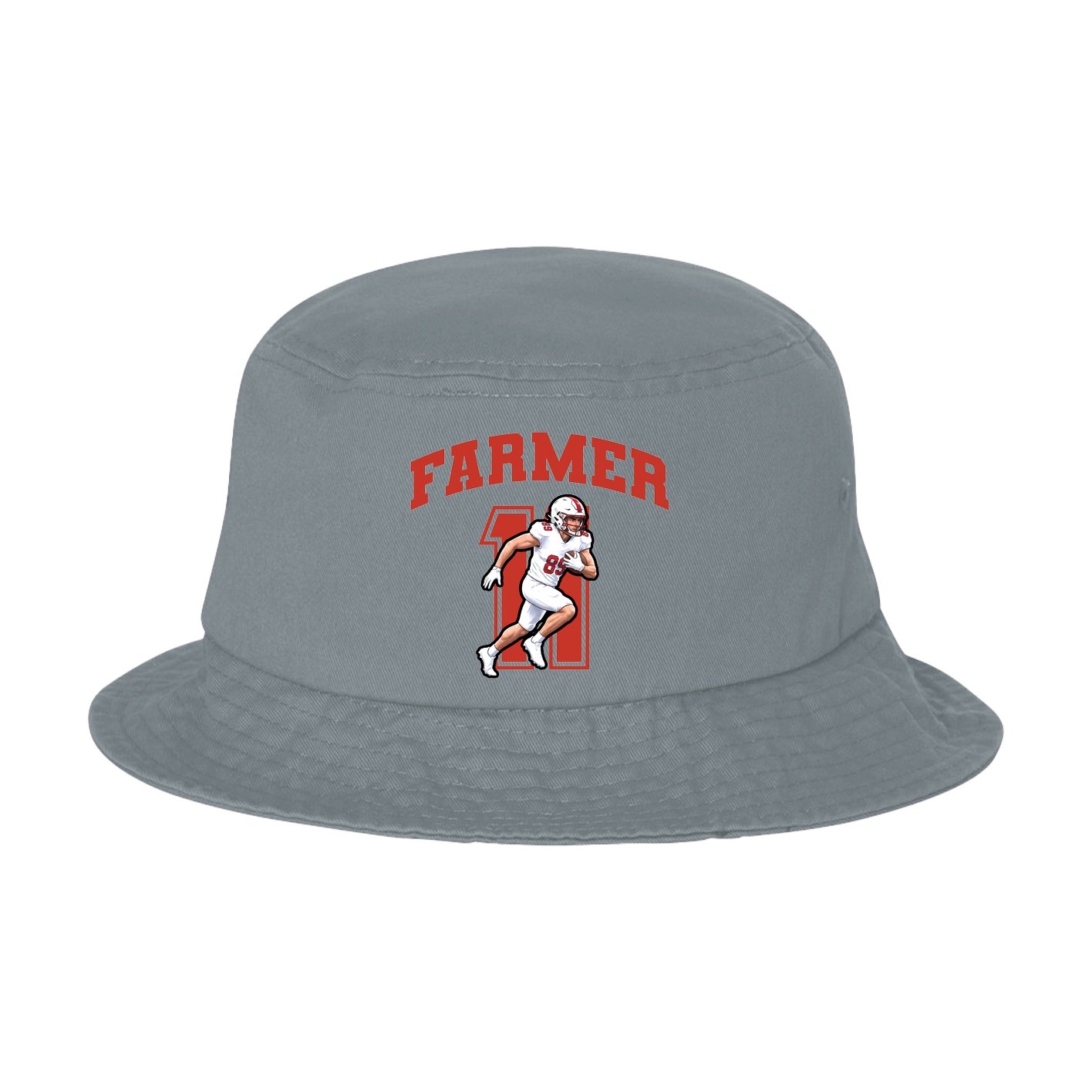 Bucket Cap — Number in Grey