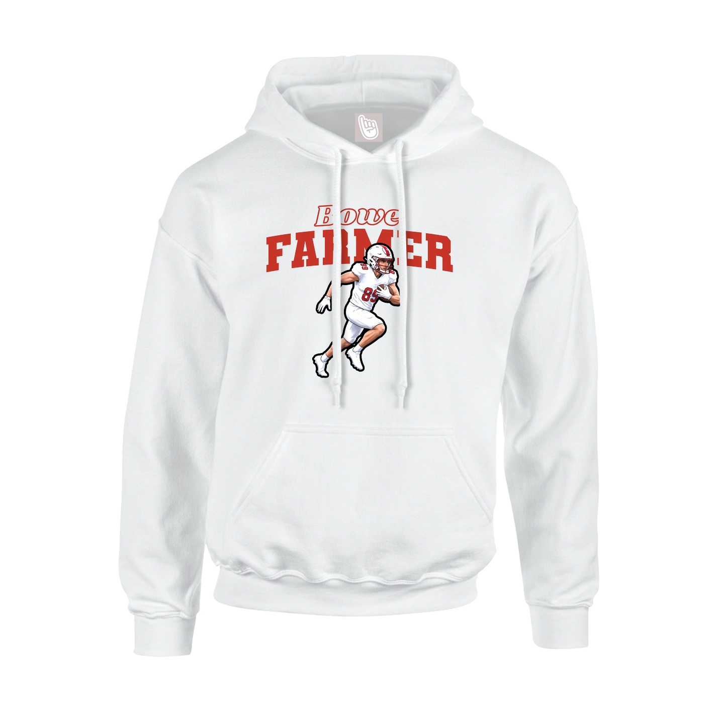 Hoodie — Name Arch in White