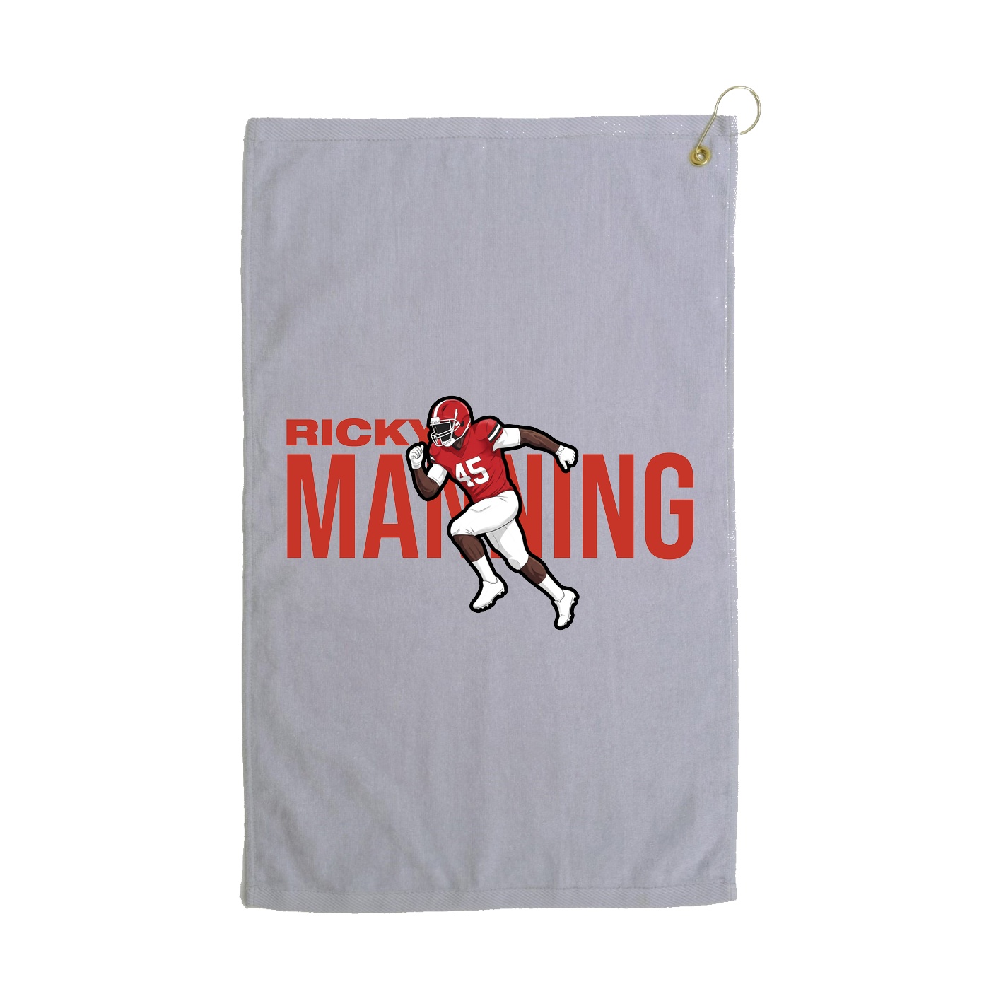 Golf Towel — Player Name in Grey