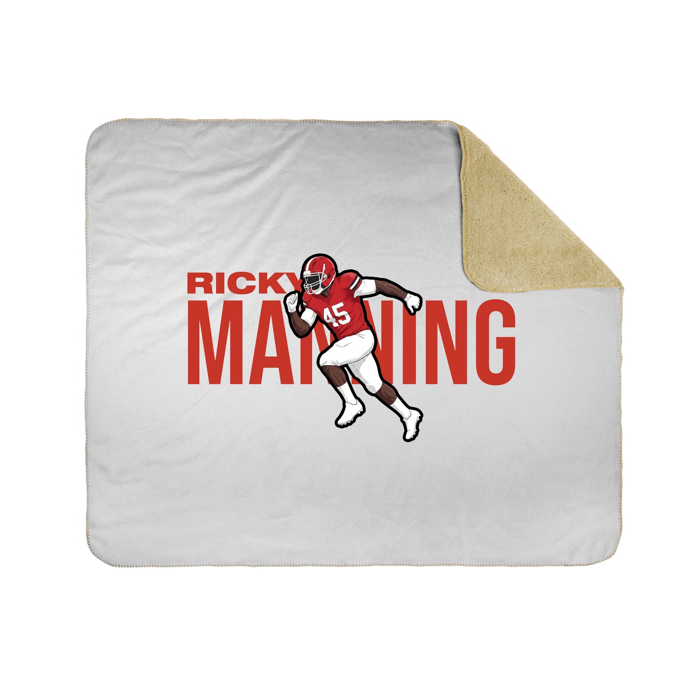 Throw Blanket — Player Name in White