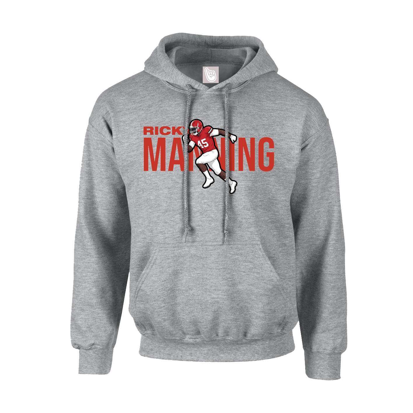 Youth Hoodie — Player Name in Grey