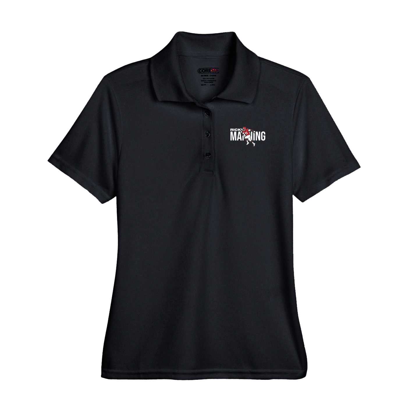 Performance Polo — Player Name in Black