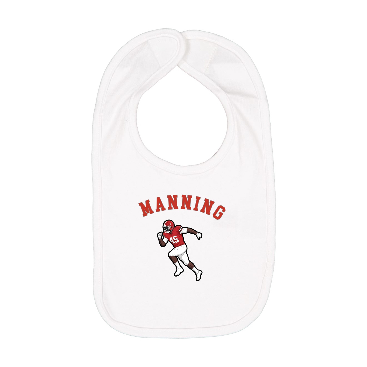 Infant Bib — Shirsey Arch in White
