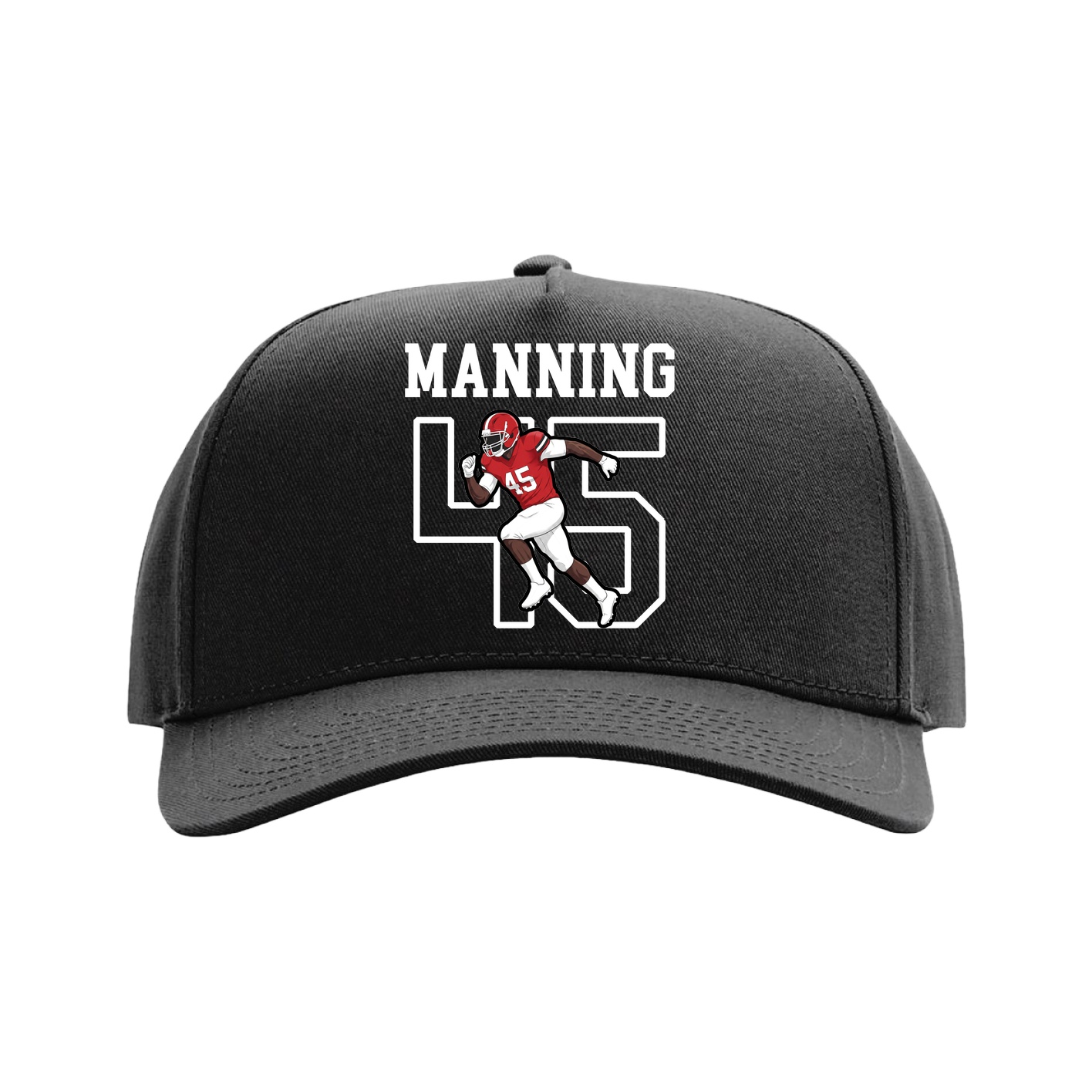 Full Fabric Five-Panel Champ Cap — Shirsey in Black
