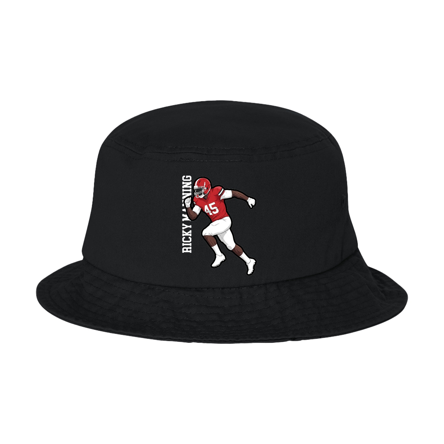 Bucket Cap — Name Vertical in Black