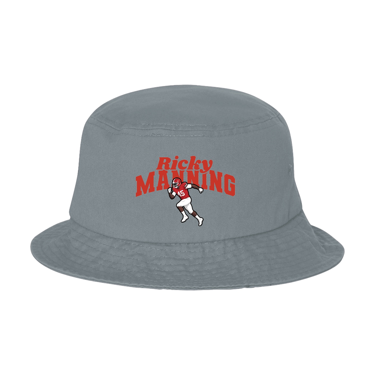 Bucket Cap — Signature Arch in Grey