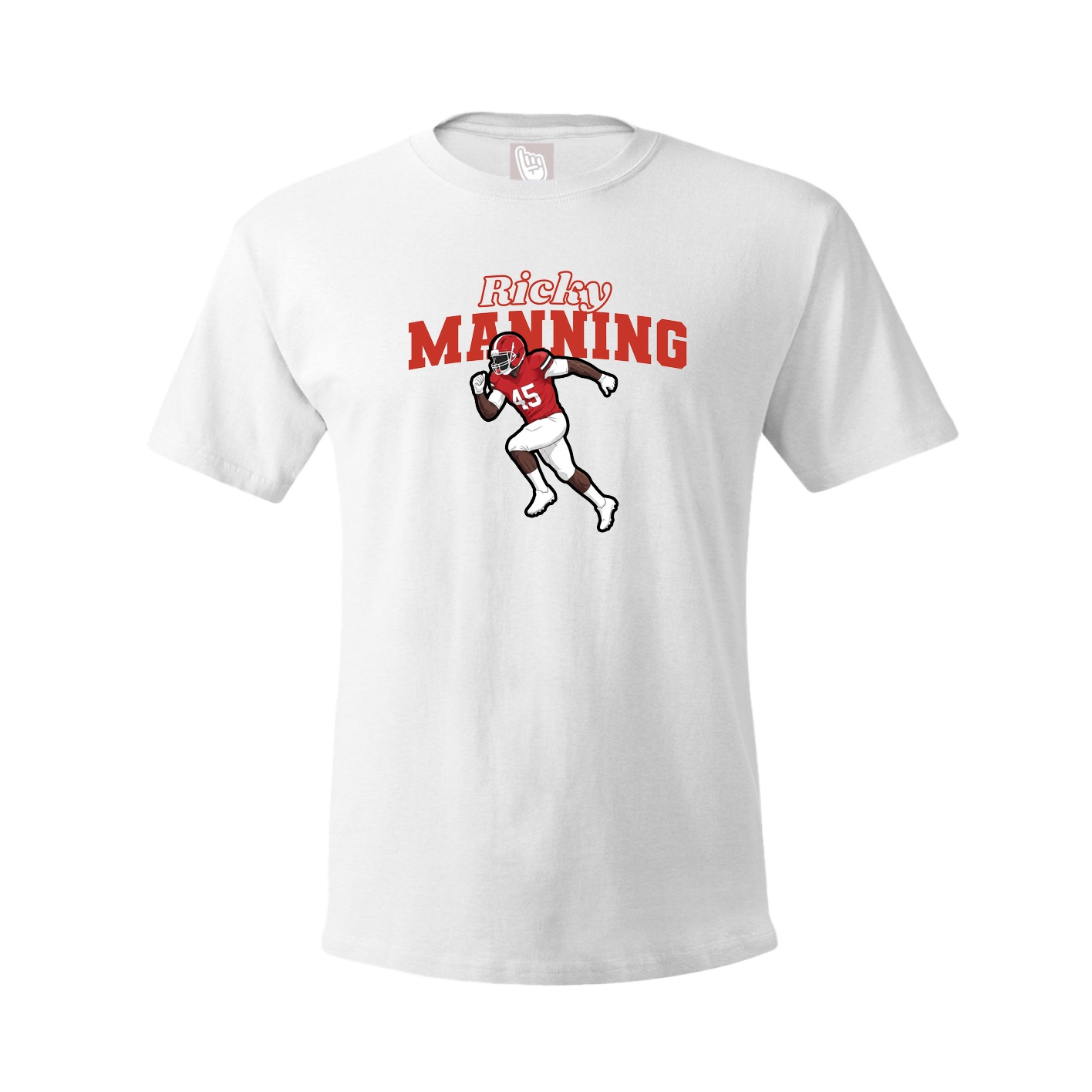 Youth Tee — Name Arch in White