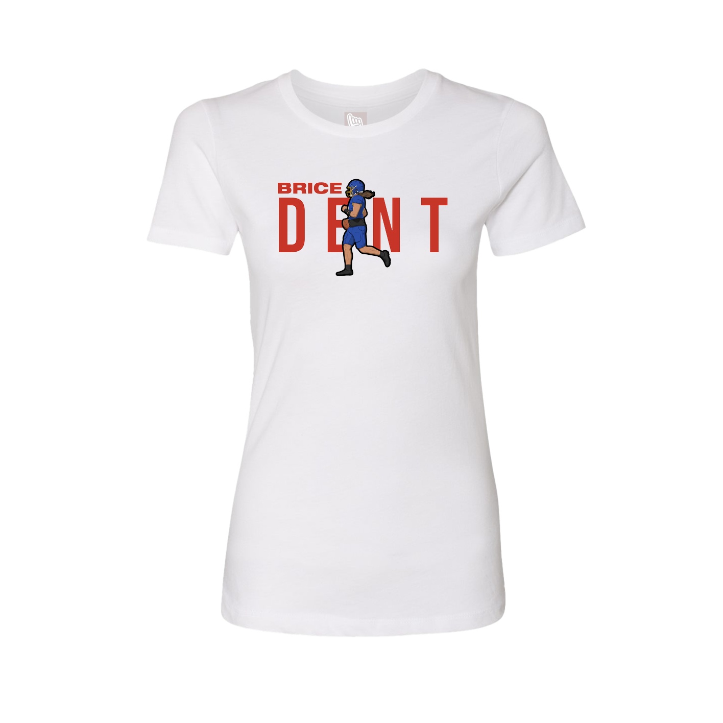 Fitted Women's Tee — Player Name in White