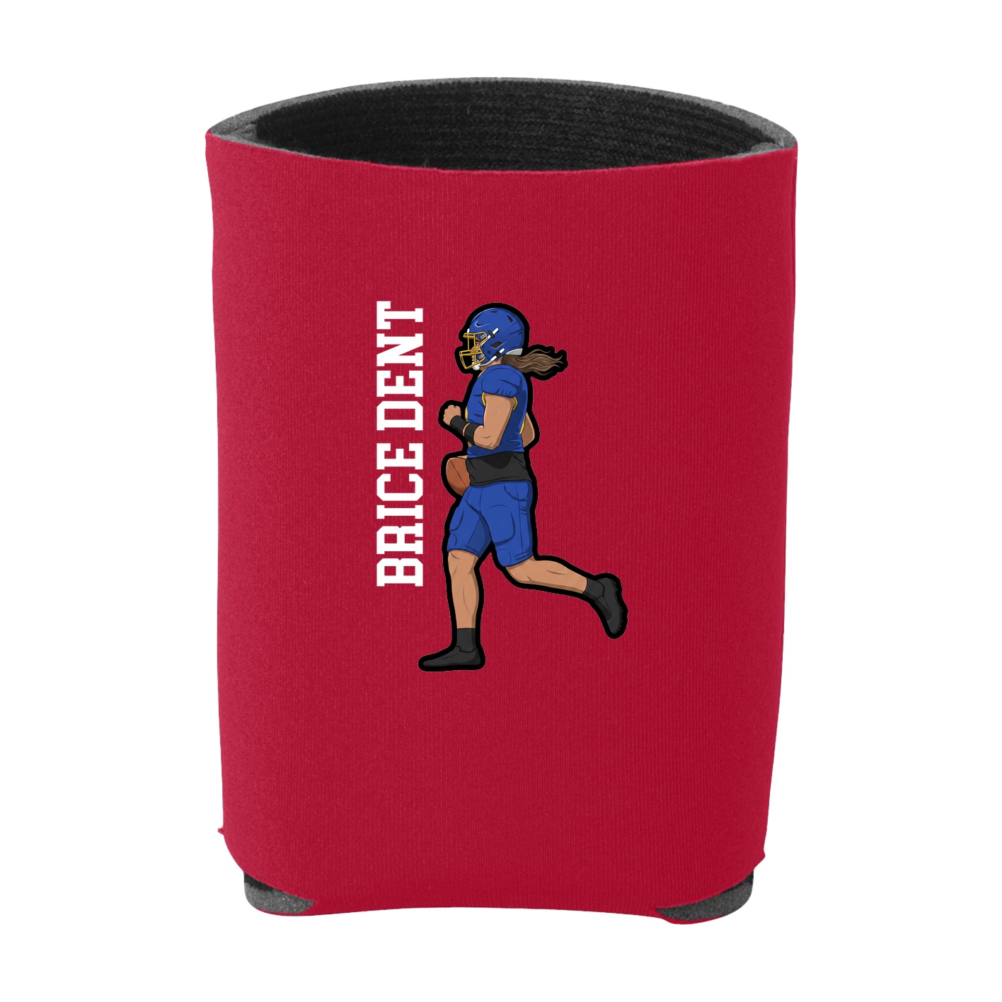Can Holder — Name Vertical in Red