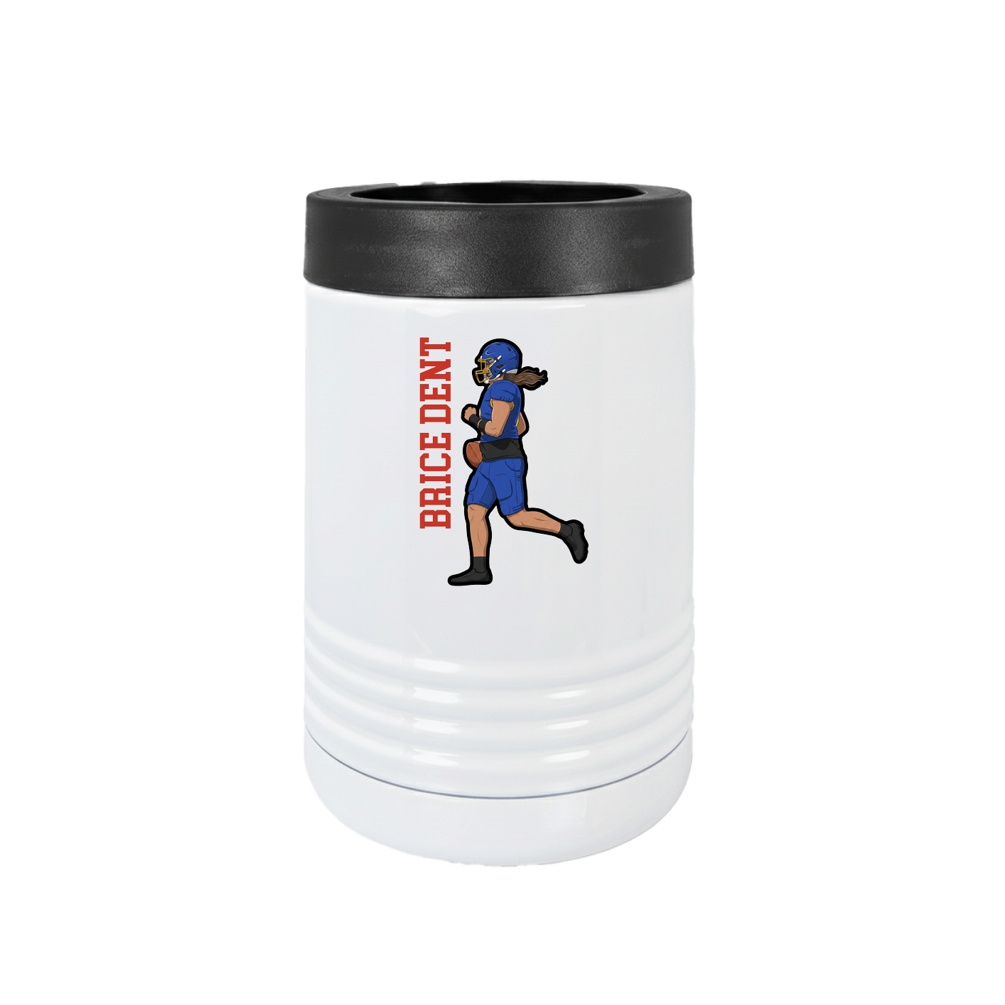 Beverage Holder — Name Vertical in White