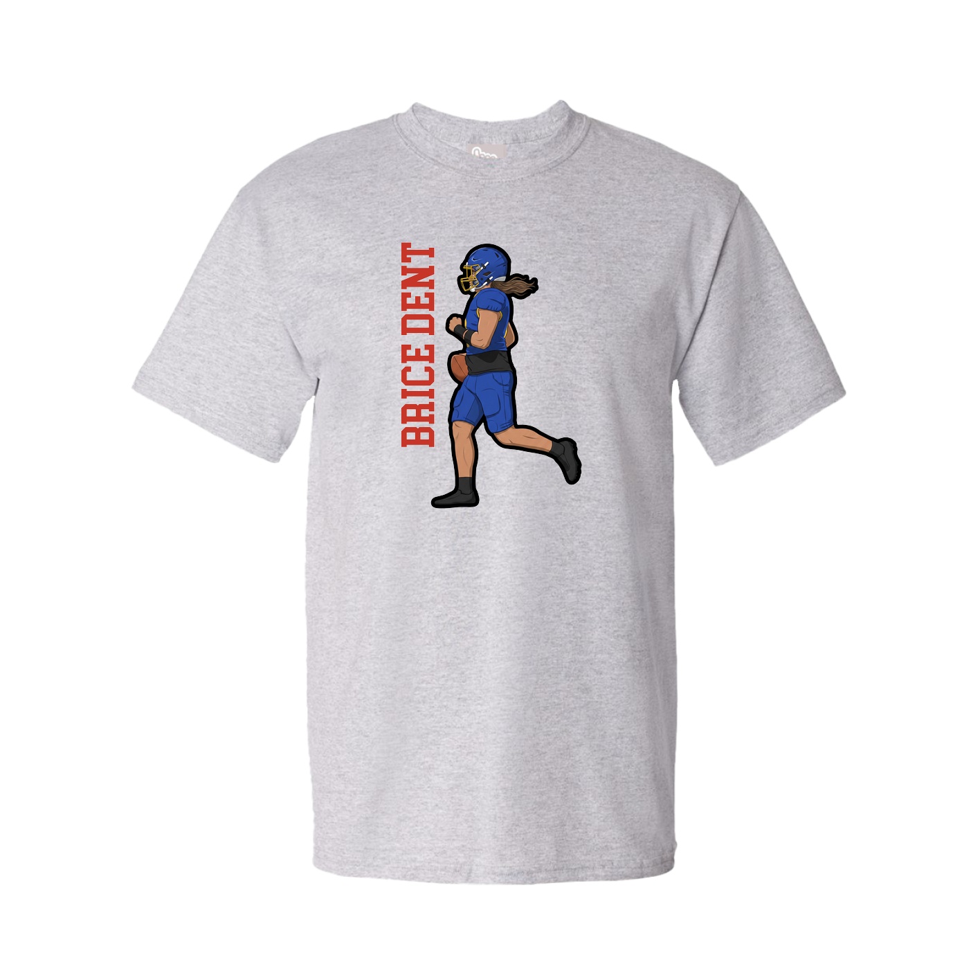 Tee — Name Vertical in Grey