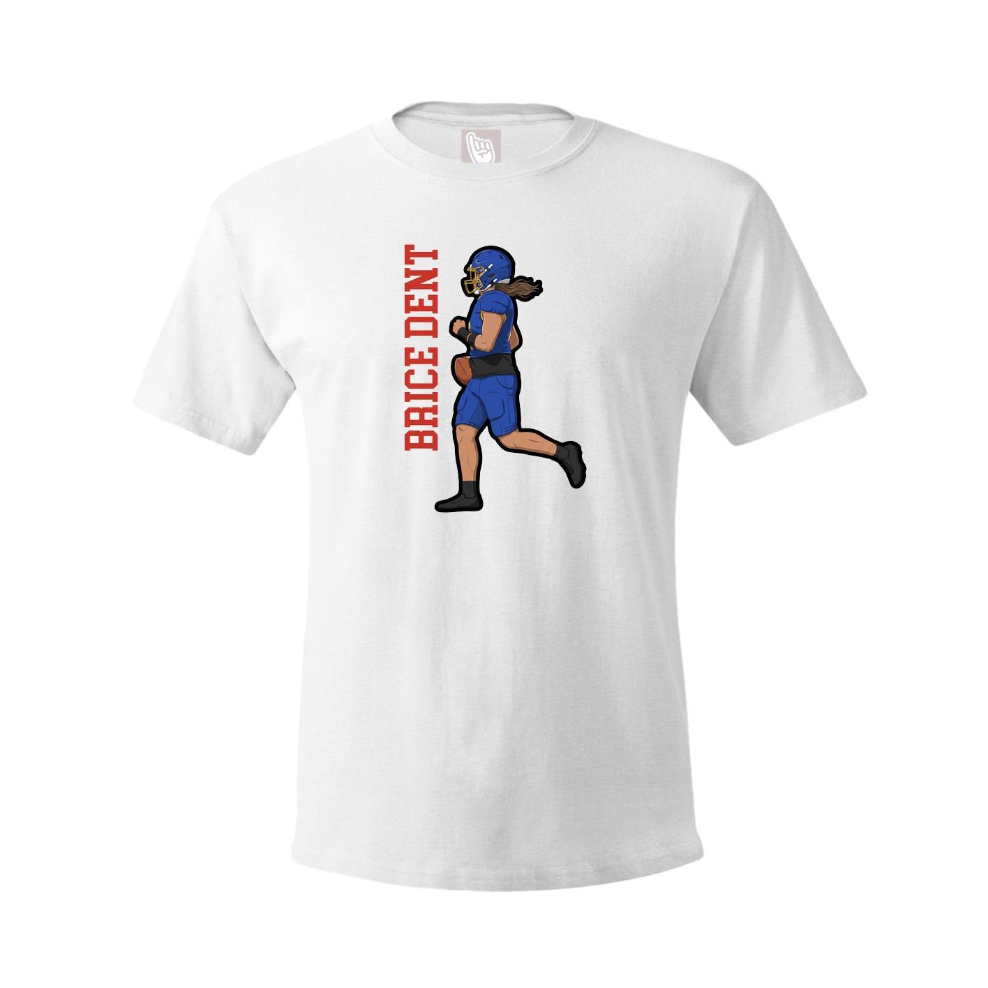 Youth Tee — Name Vertical in White