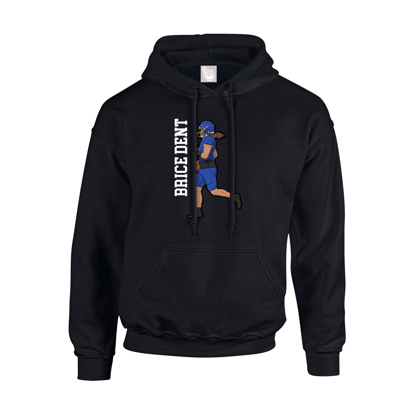 Youth Hoodie — Name Vertical in Black
