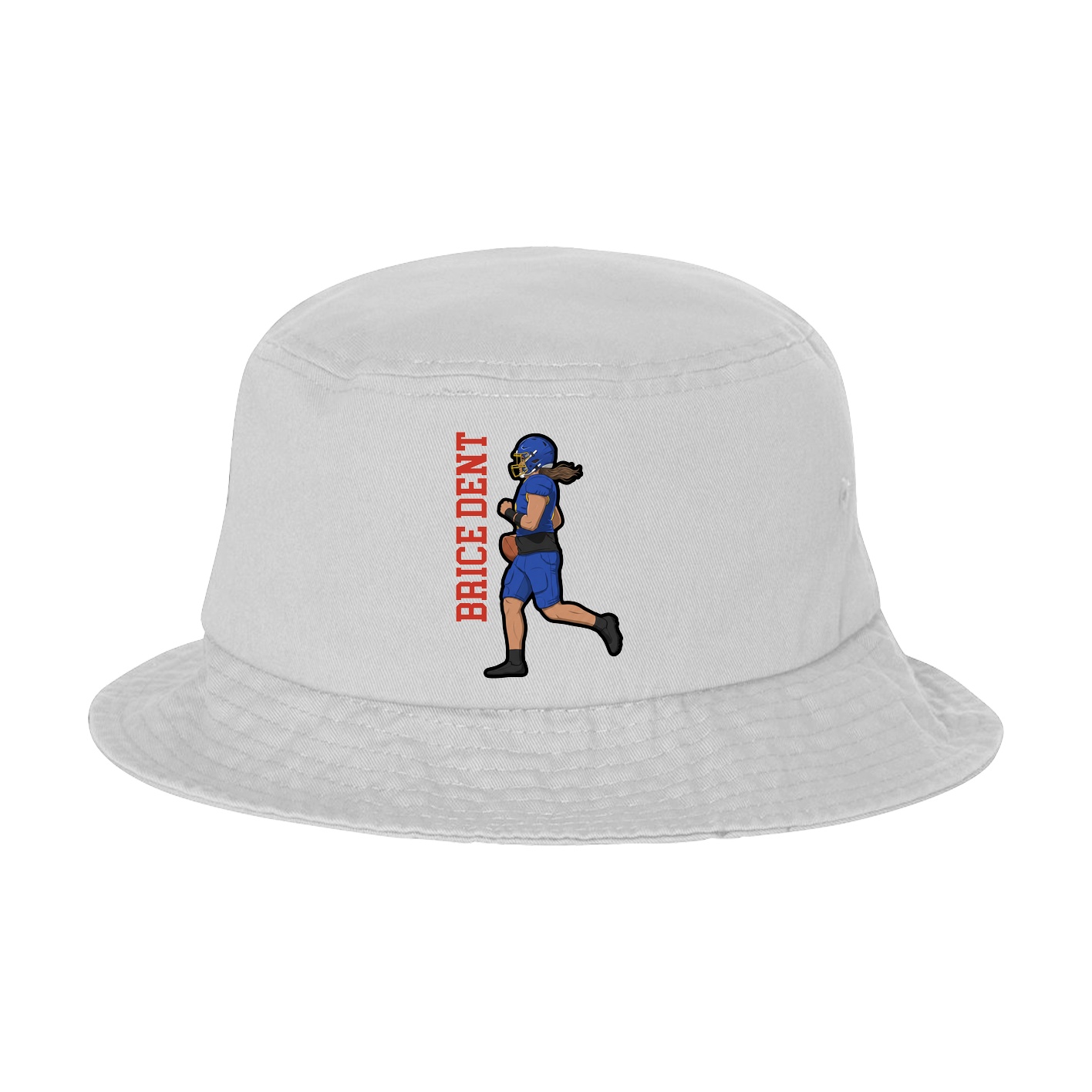 Bucket Cap — Name Vertical in White