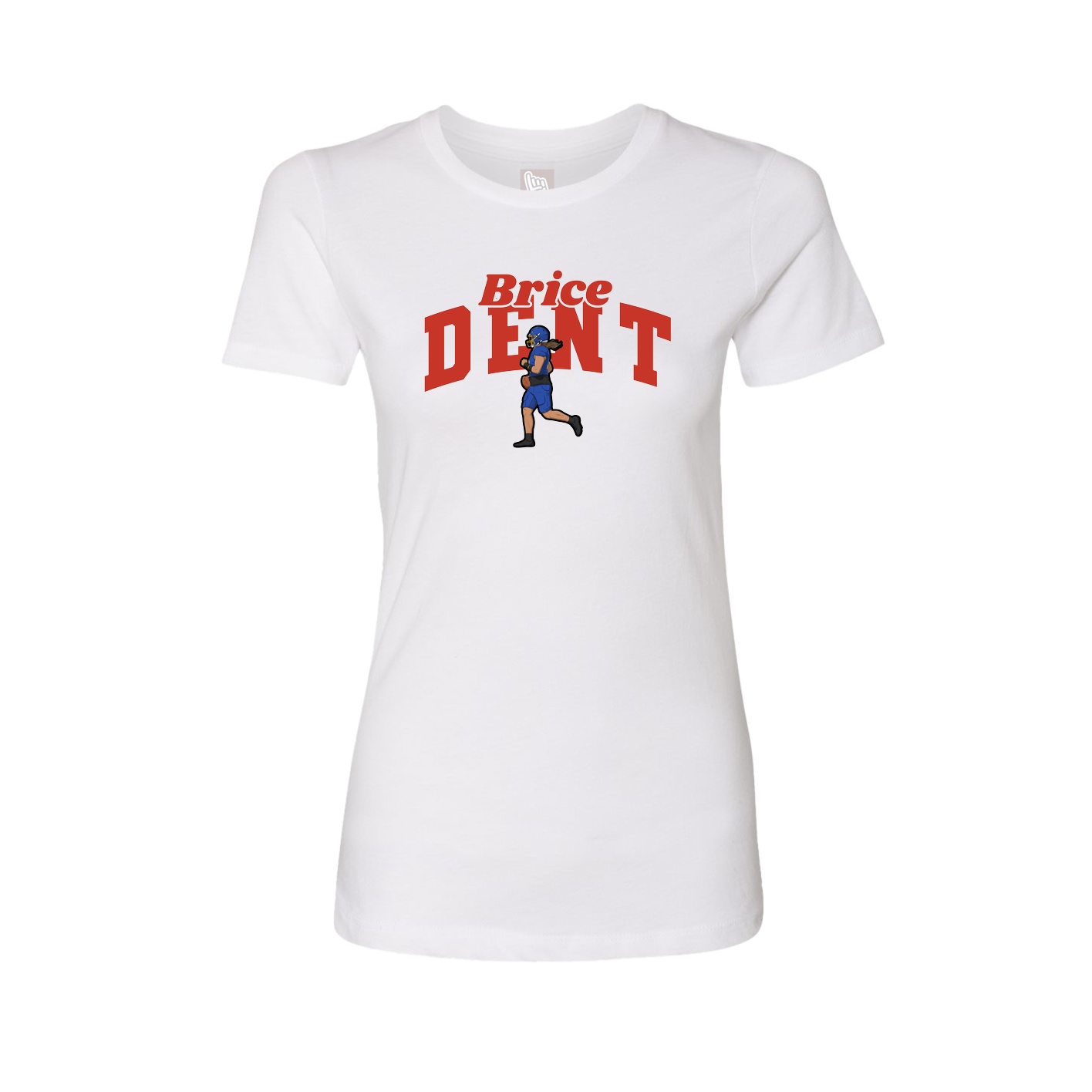 Fitted Women's Tee — Signature Arch in White