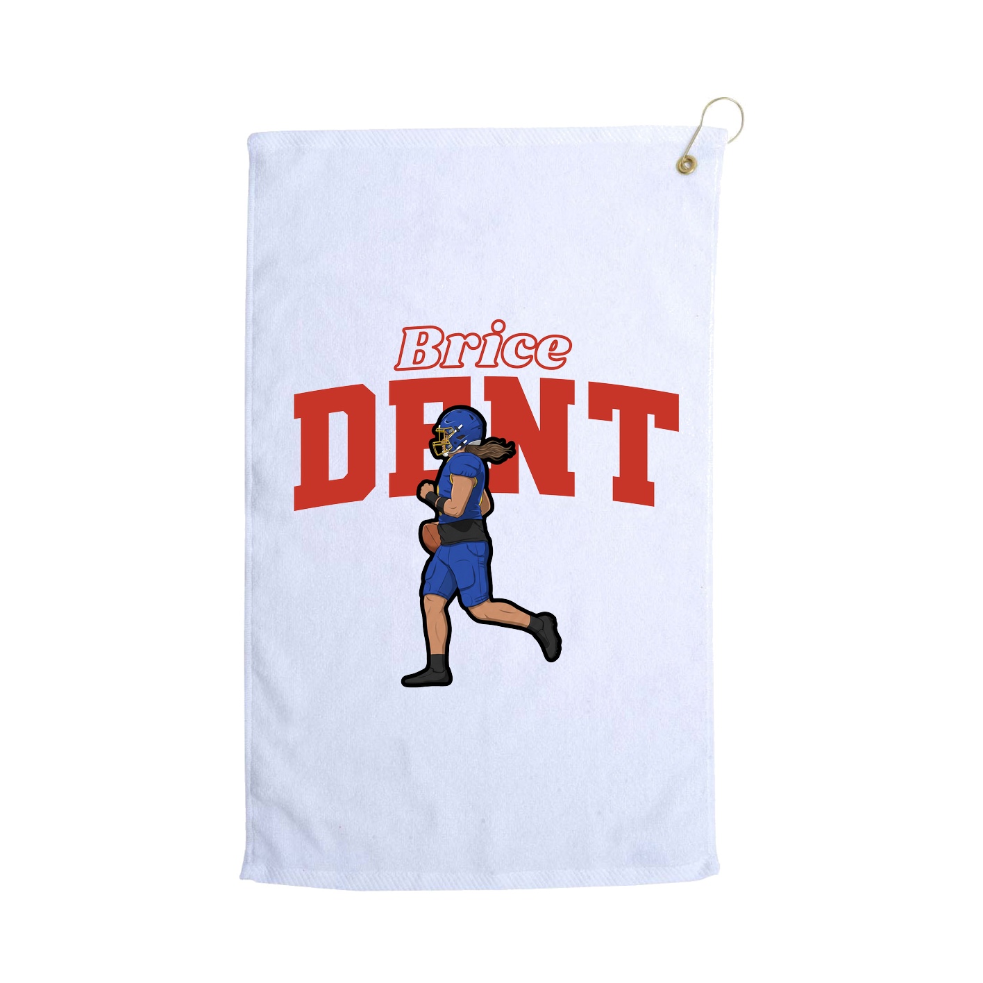 Golf Towel — Name Arch in White
