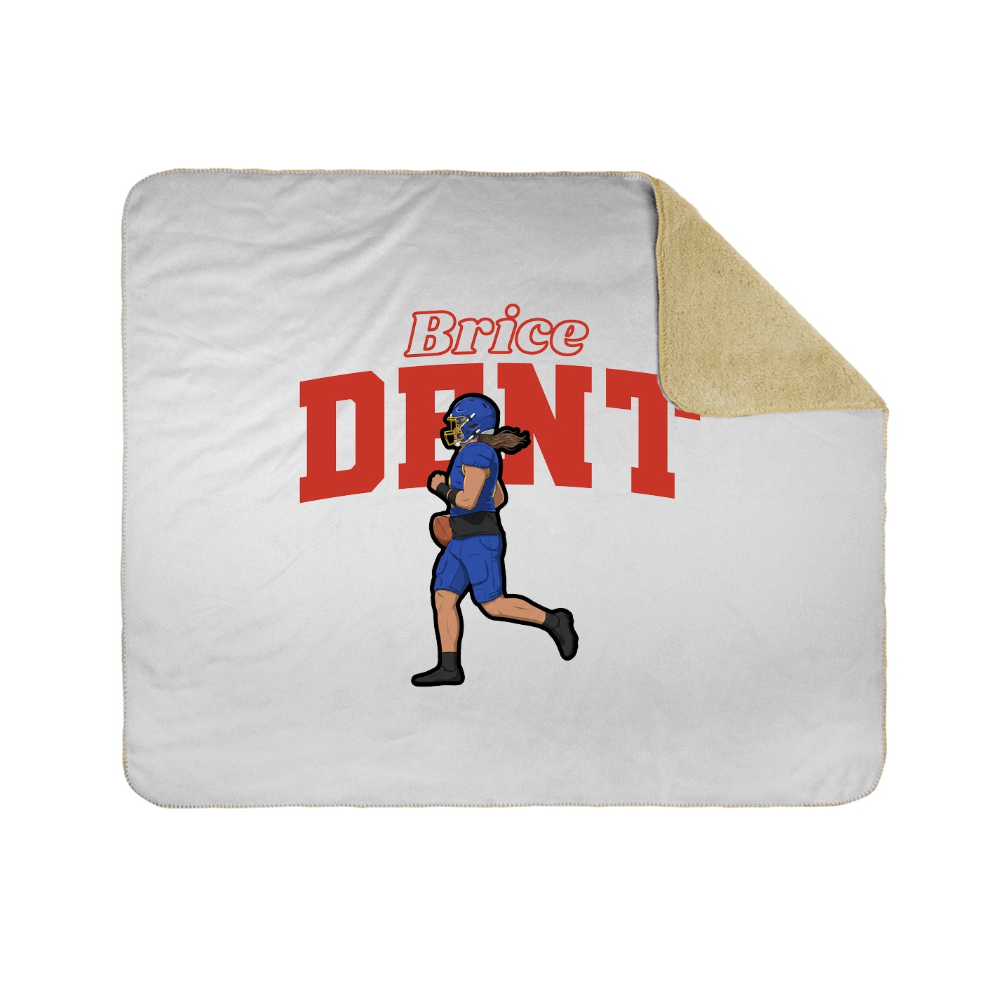 Throw Blanket — Name Arch in White