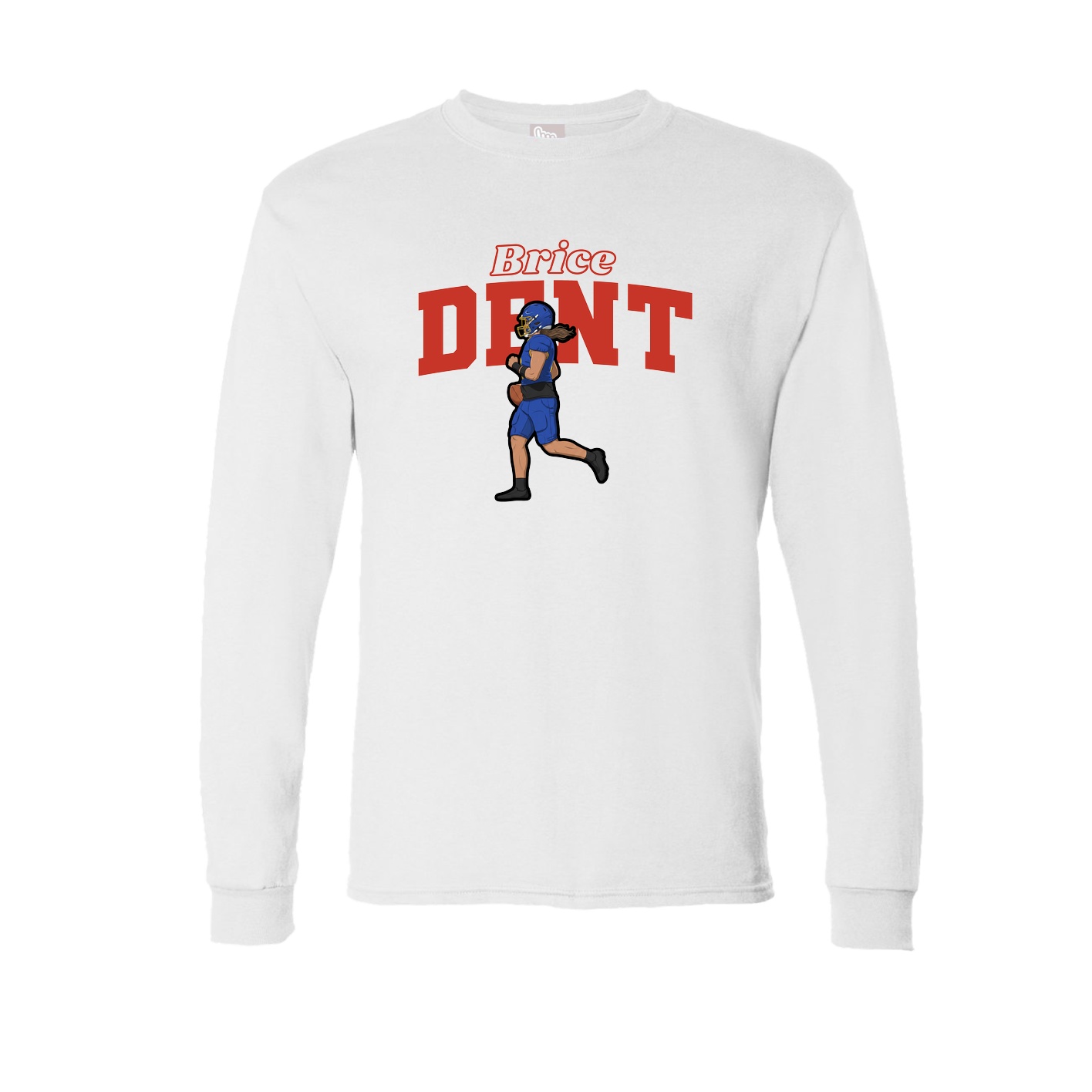Long Sleeve Tee — Name Arch in White