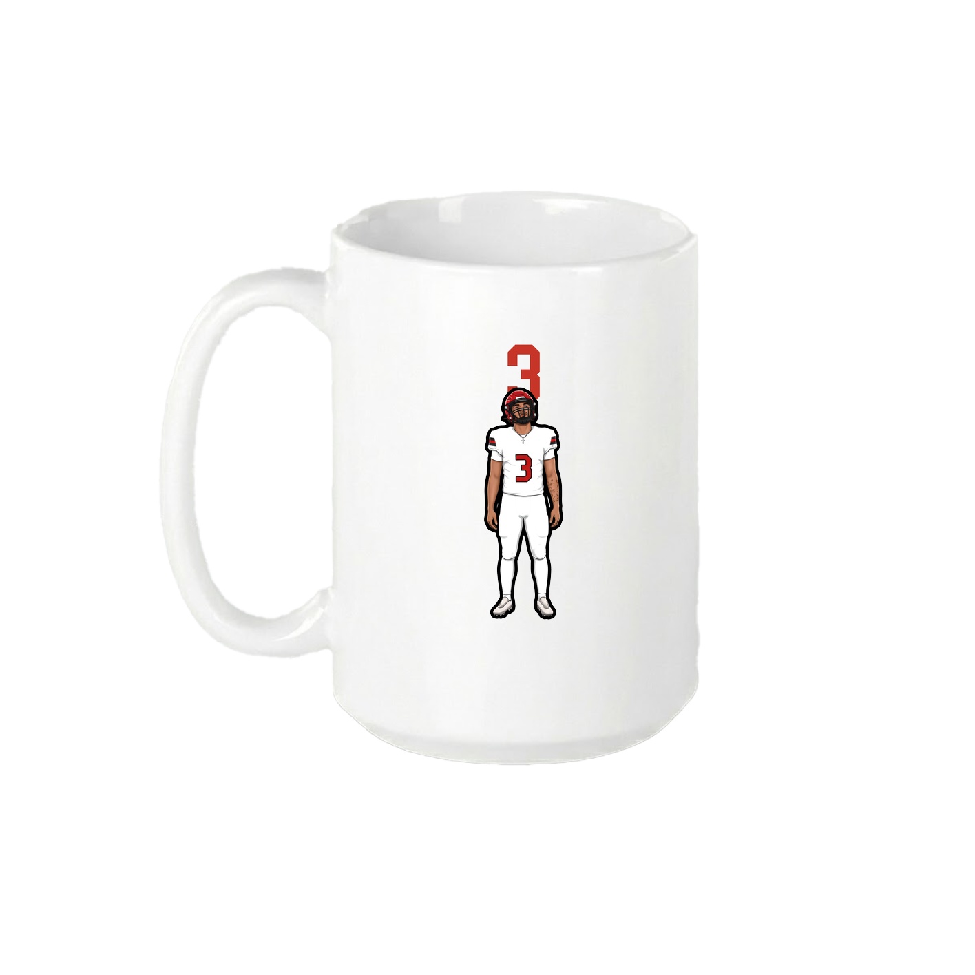 15oz Coffee Mug — Number Top in White