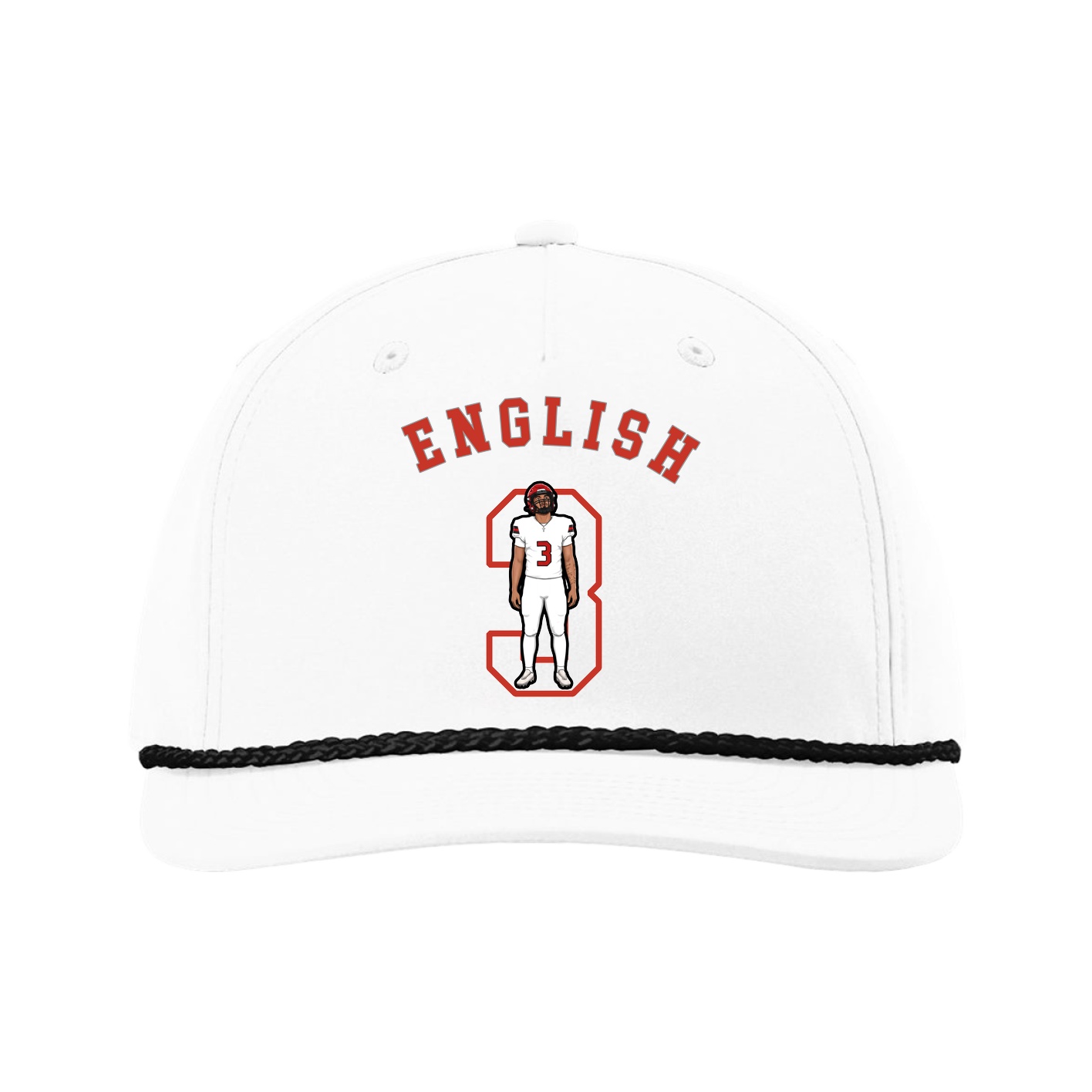 Five-Panel Classic Rope Cap — Shirsey Arch in White