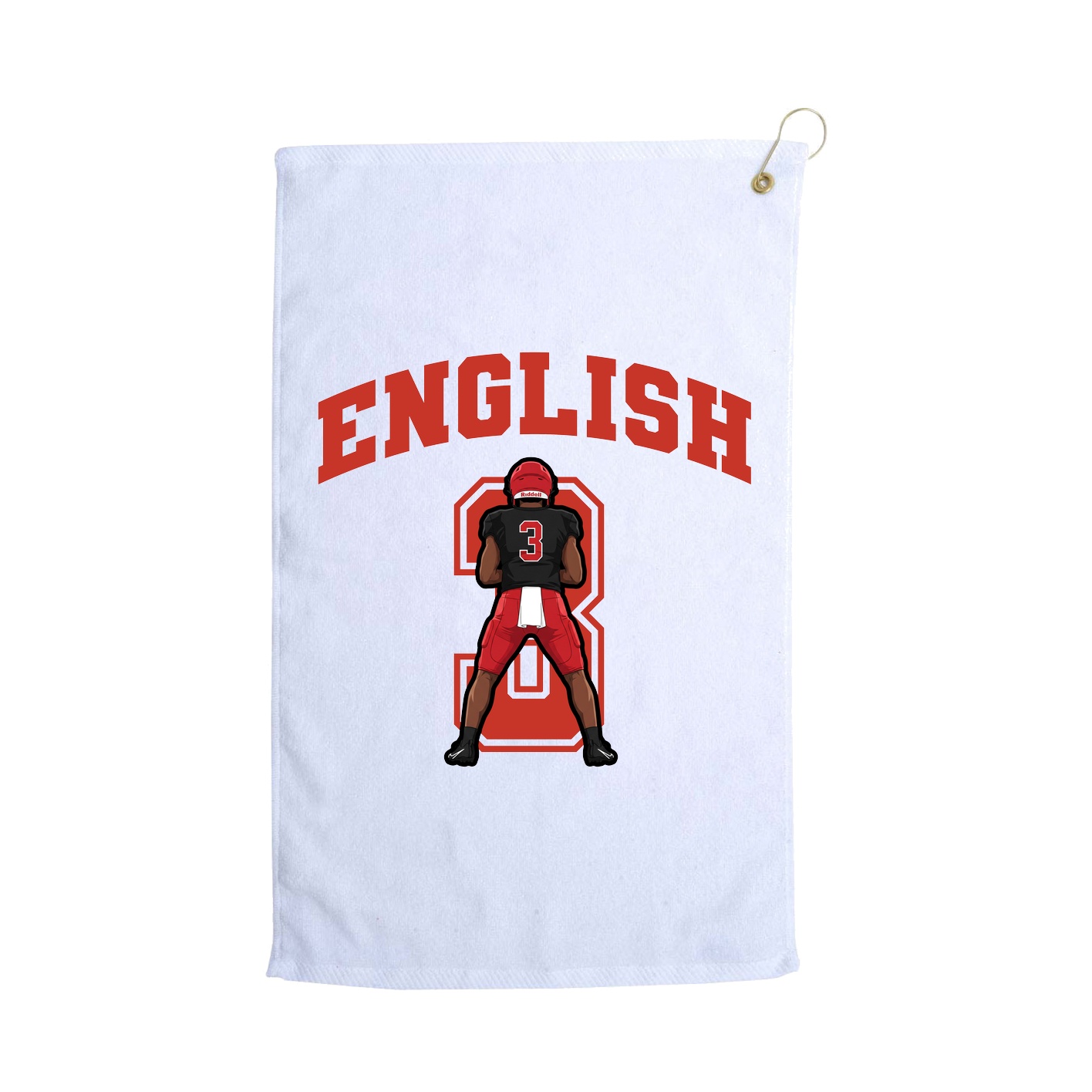 Golf Towel — Number in White